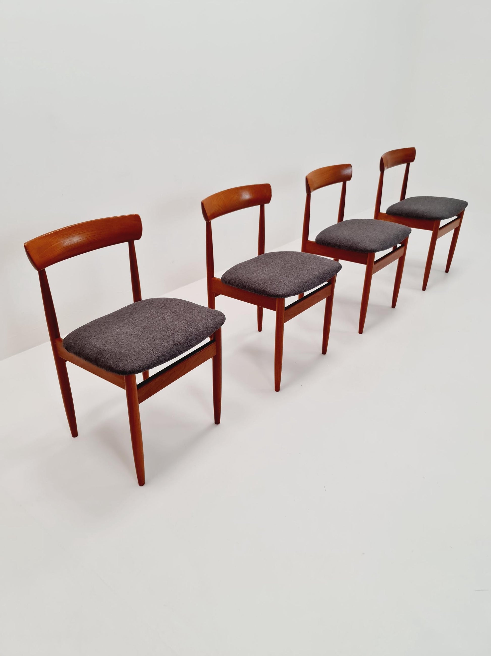 Vintage Danish solid teak dining chairs By farsö stolefabrik , 1960s, Set of 4