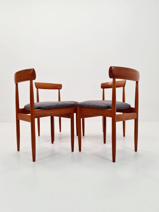 Vintage Danish solid teak dining chairs By farsö stolefabrik , 1960s, Set of 4