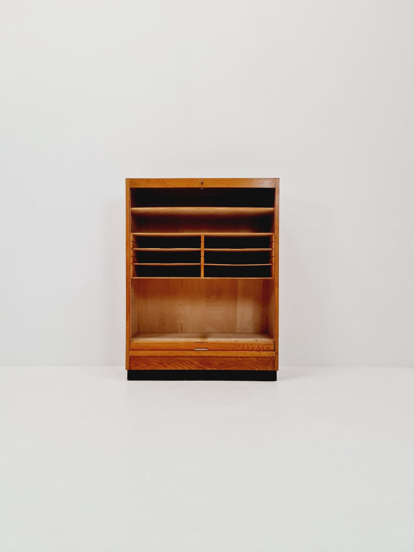 Bauhaus German roll document cabinet Wood by Koncord Möbel , 1930s