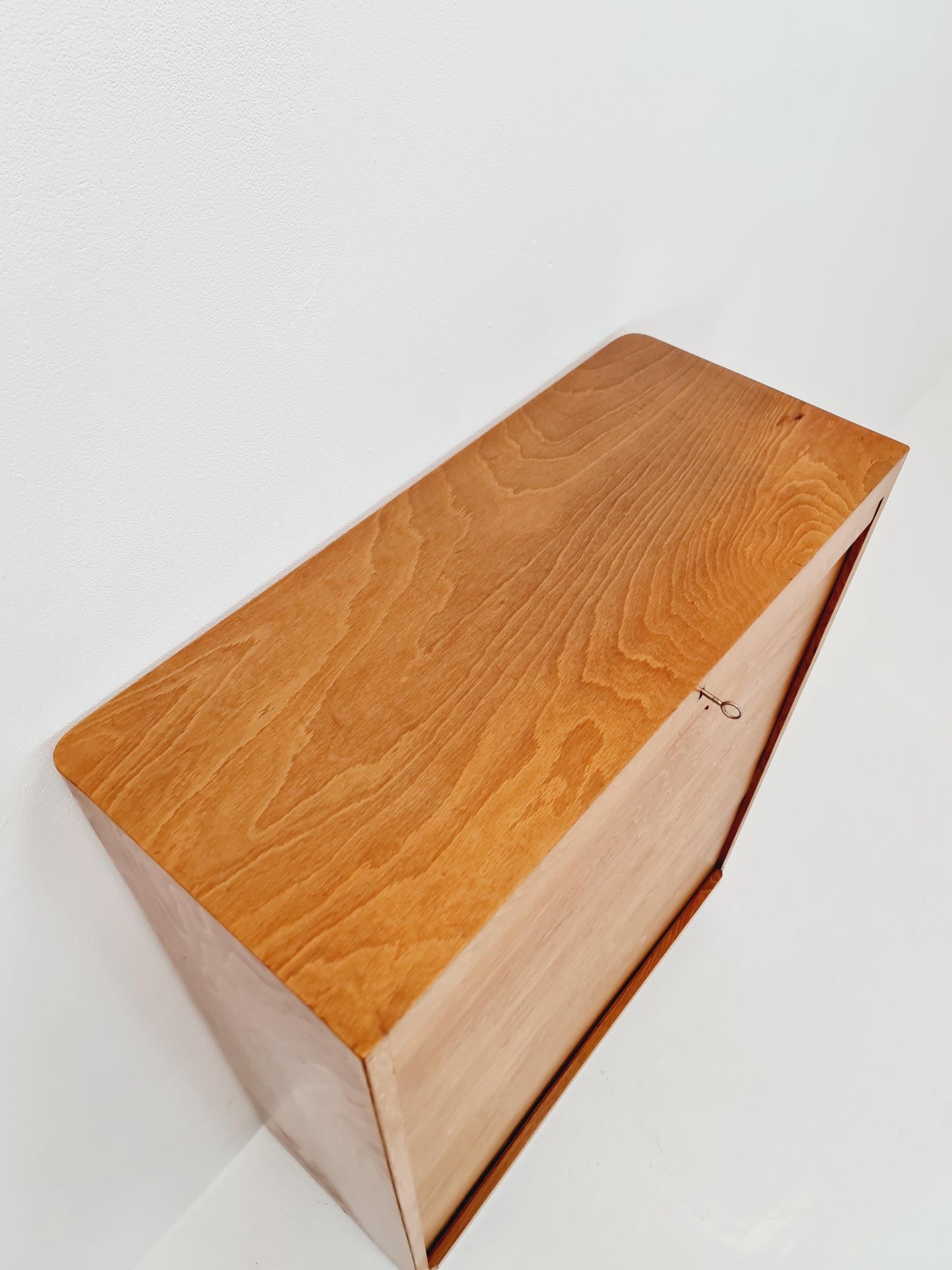 Bauhaus German roll document cabinet Wood by Koncord Möbel , 1930s