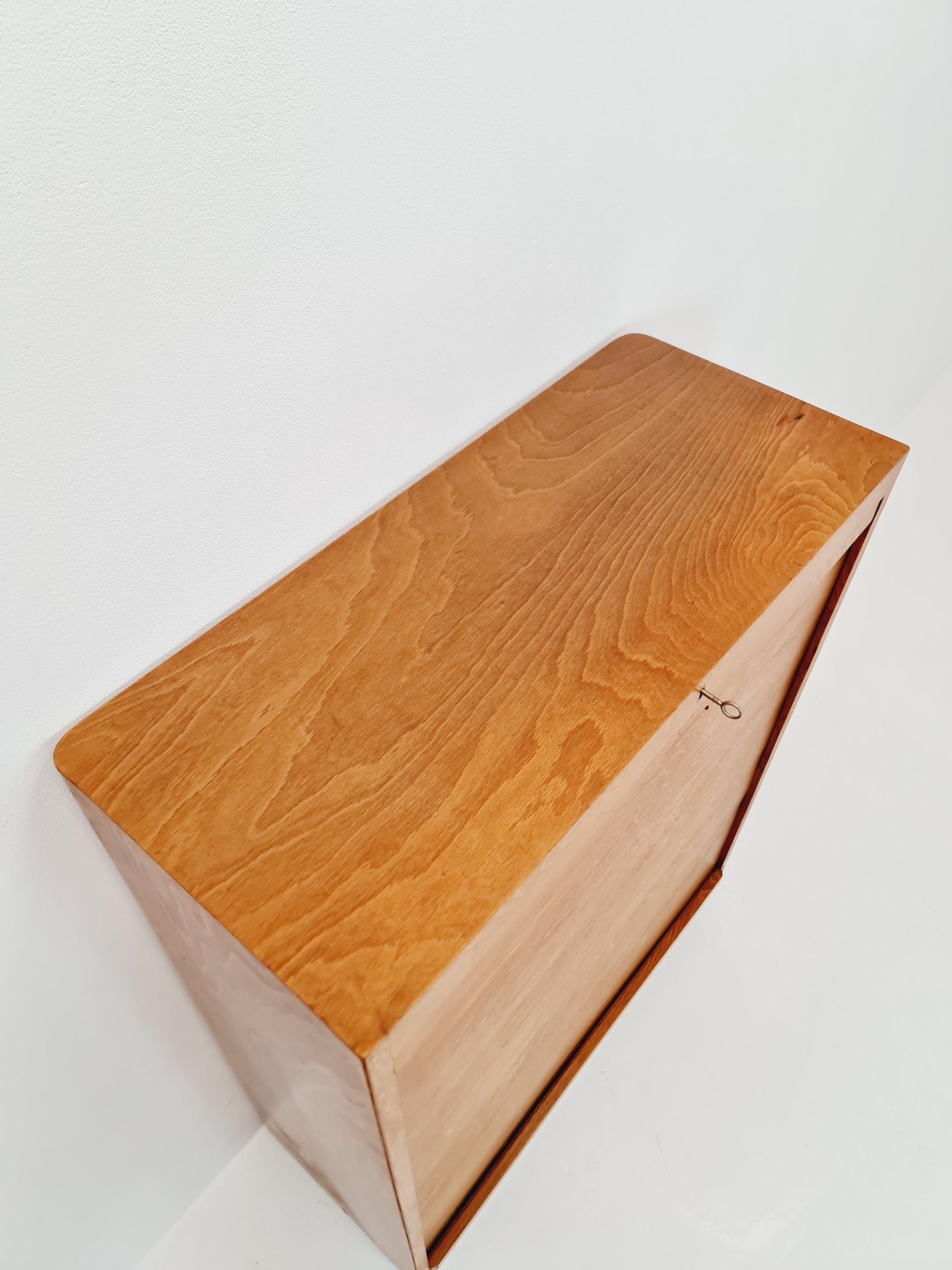 Bauhaus German roll document cabinet Wood by Koncord Möbel , 1930s