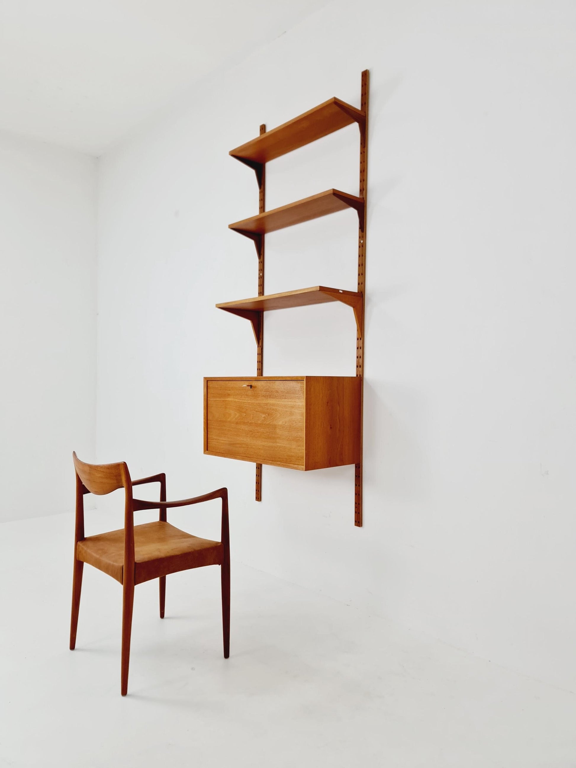 Mid century Single Danish Teak Wall Unit by Poul Cadovius for Cado, Denmark, 1960s