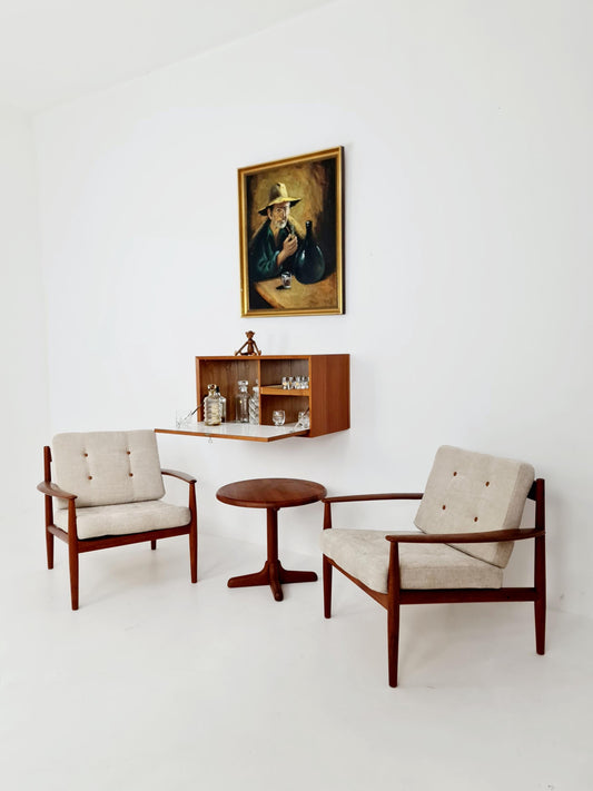 Mid century Single Danish Teak Wall Bar by Poul Cadovius for Cado, Denmark, 1960s