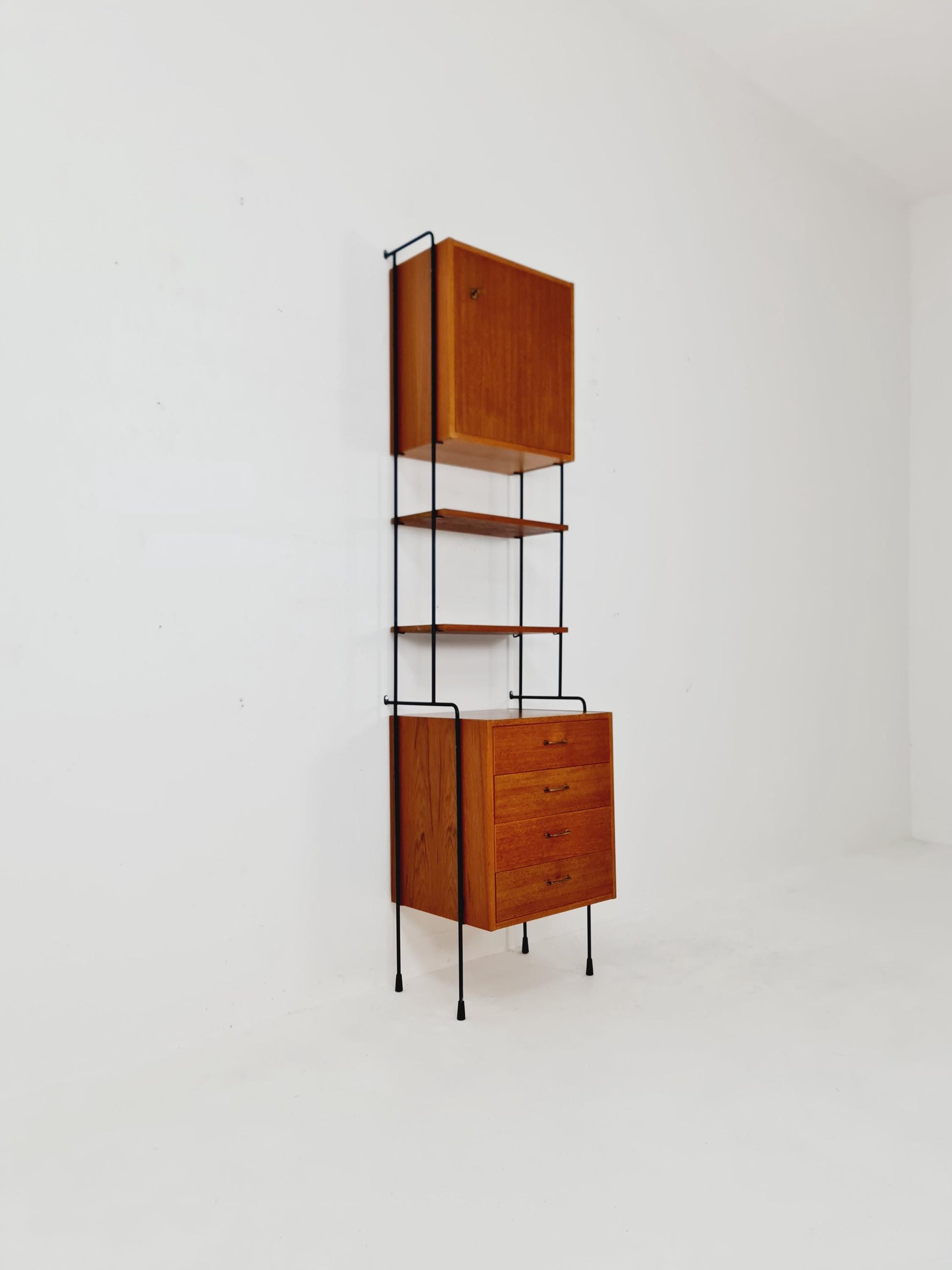 Mid century Teak shelving unit by Hilker for Omnia, Germany 1960s