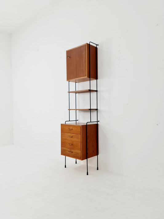 Mid century Teak shelving unit by Hilker for Omnia, Germany 1960s