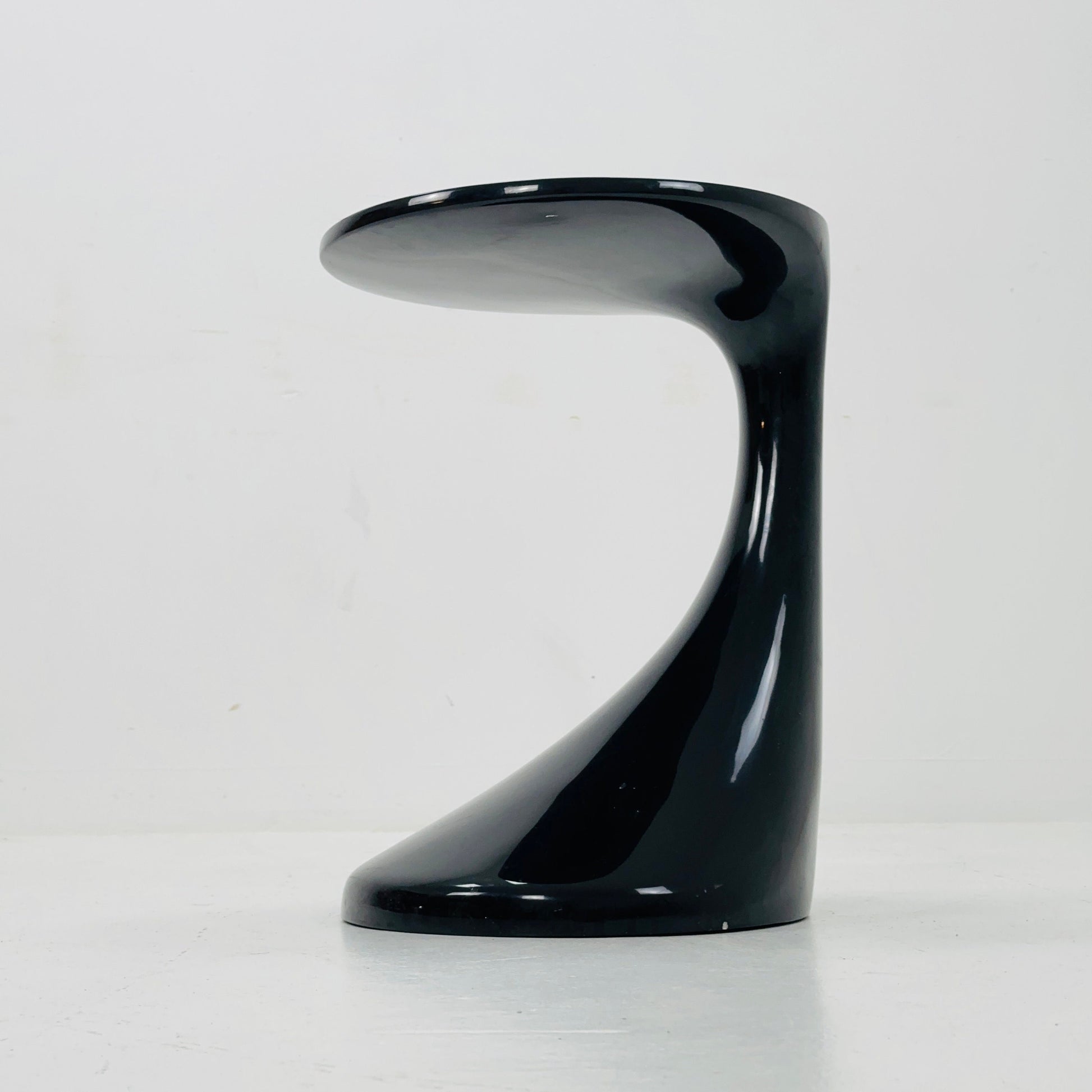 Space age black Zanotta side table / end table 1980s