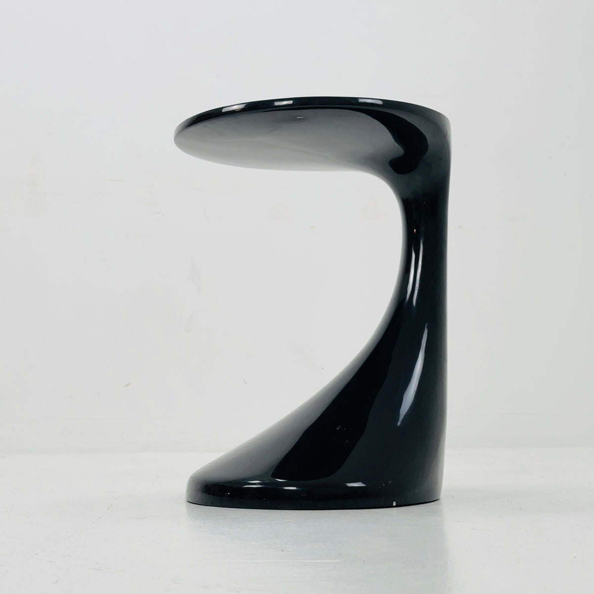 Space age black Zanotta side table / end table 1980s