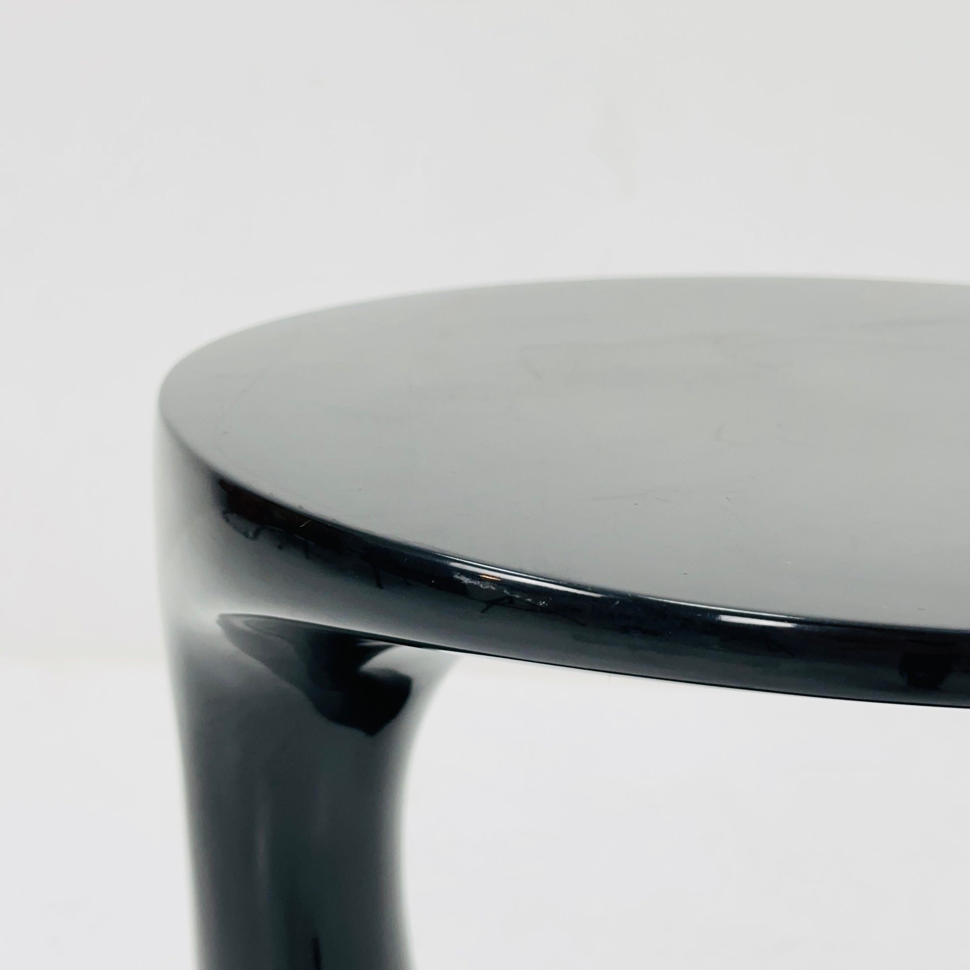 Space age black Zanotta side table / end table 1980s