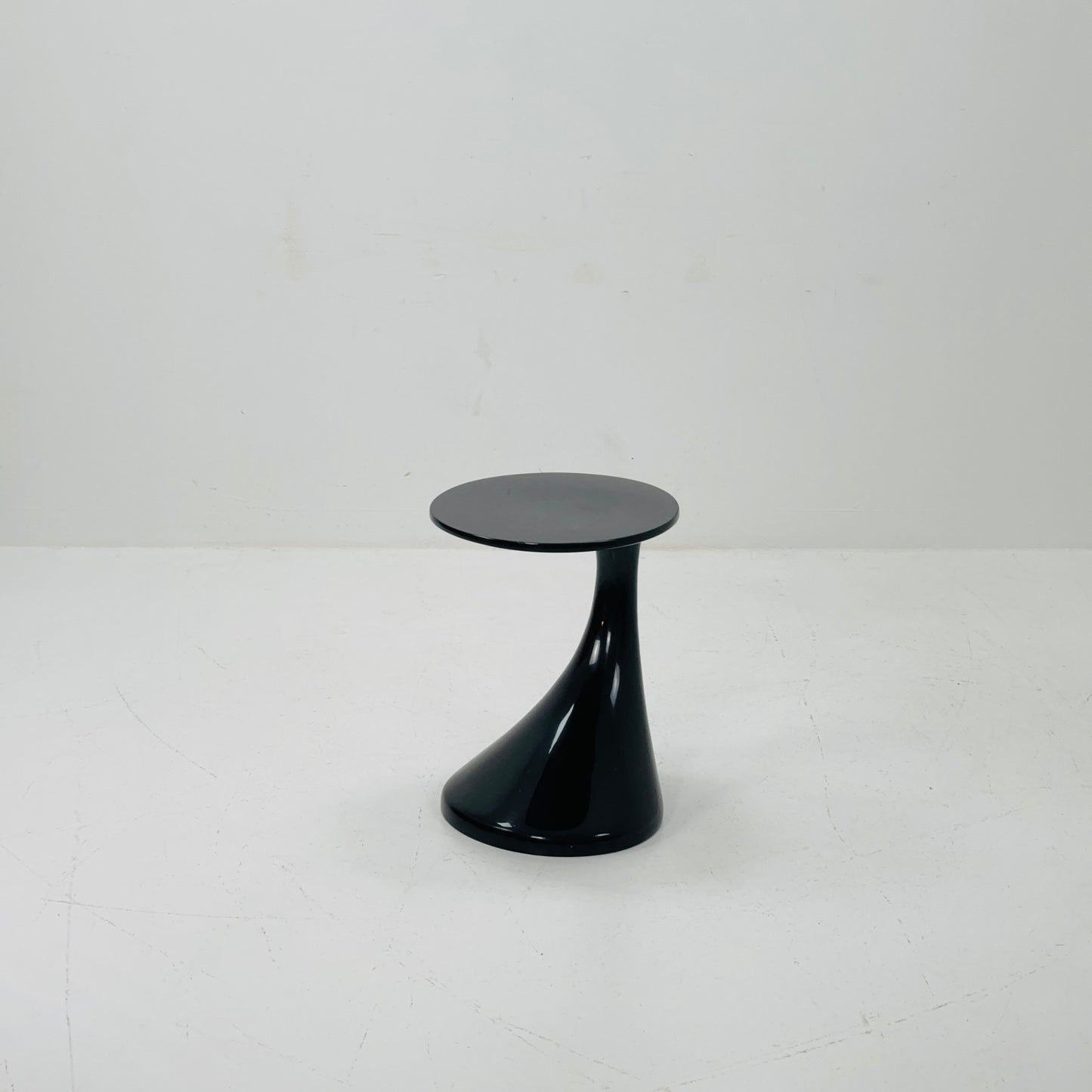 Space age black Zanotta side table / end table 1980s