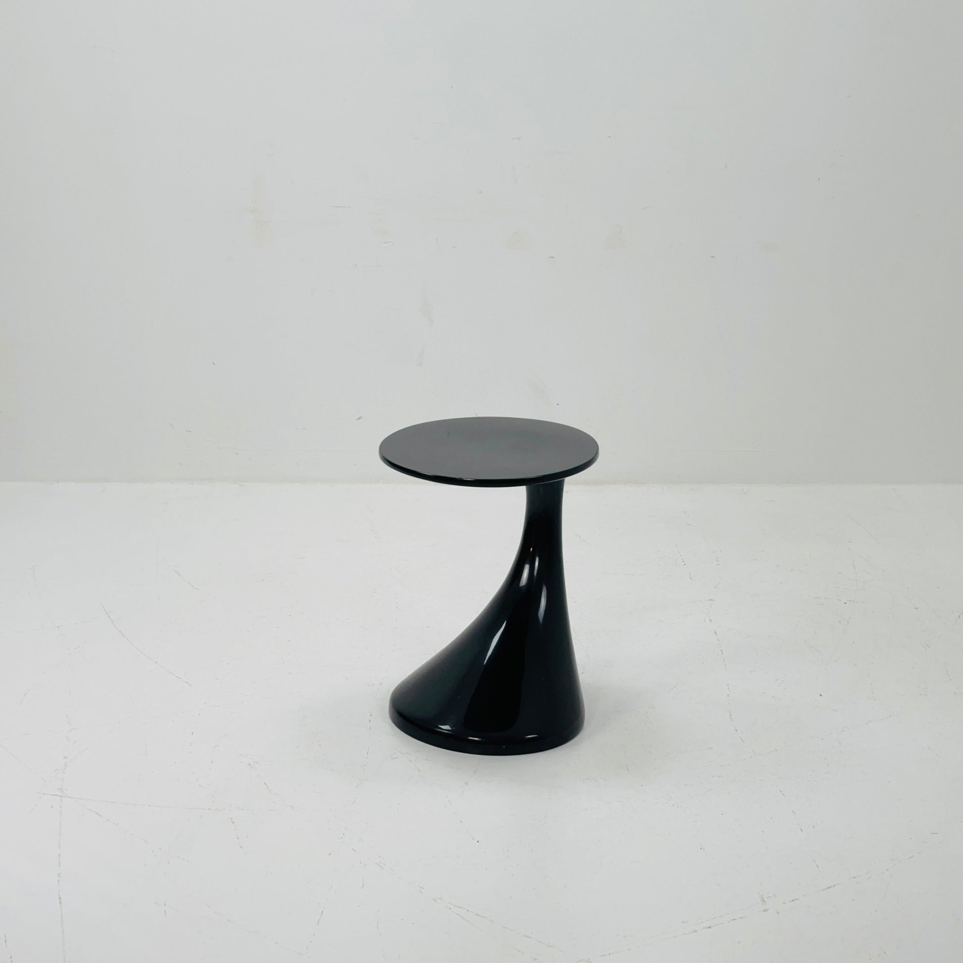 Space age black Zanotta side table / end table 1980s