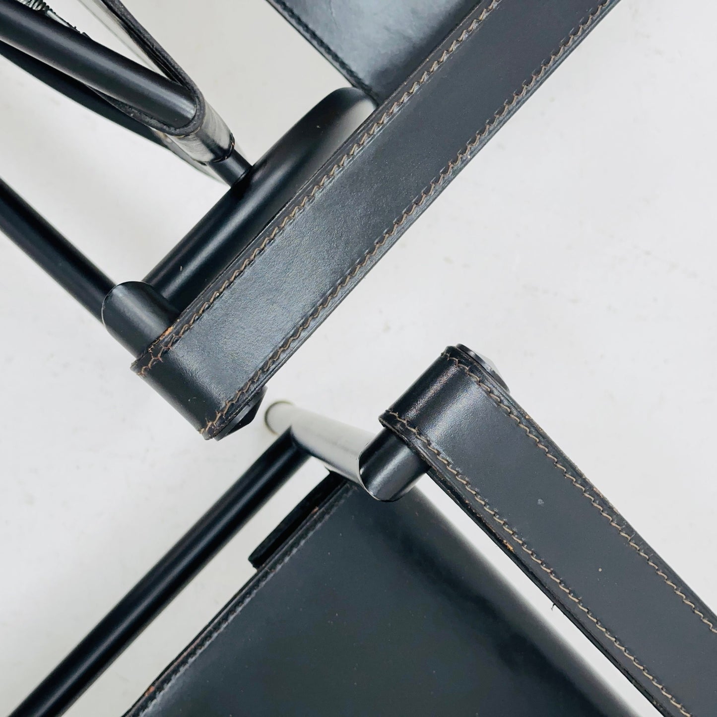 1 of 2 Lc 1 Mid century black edition armchair by Le Corbusier for Cassina Italy 1970s