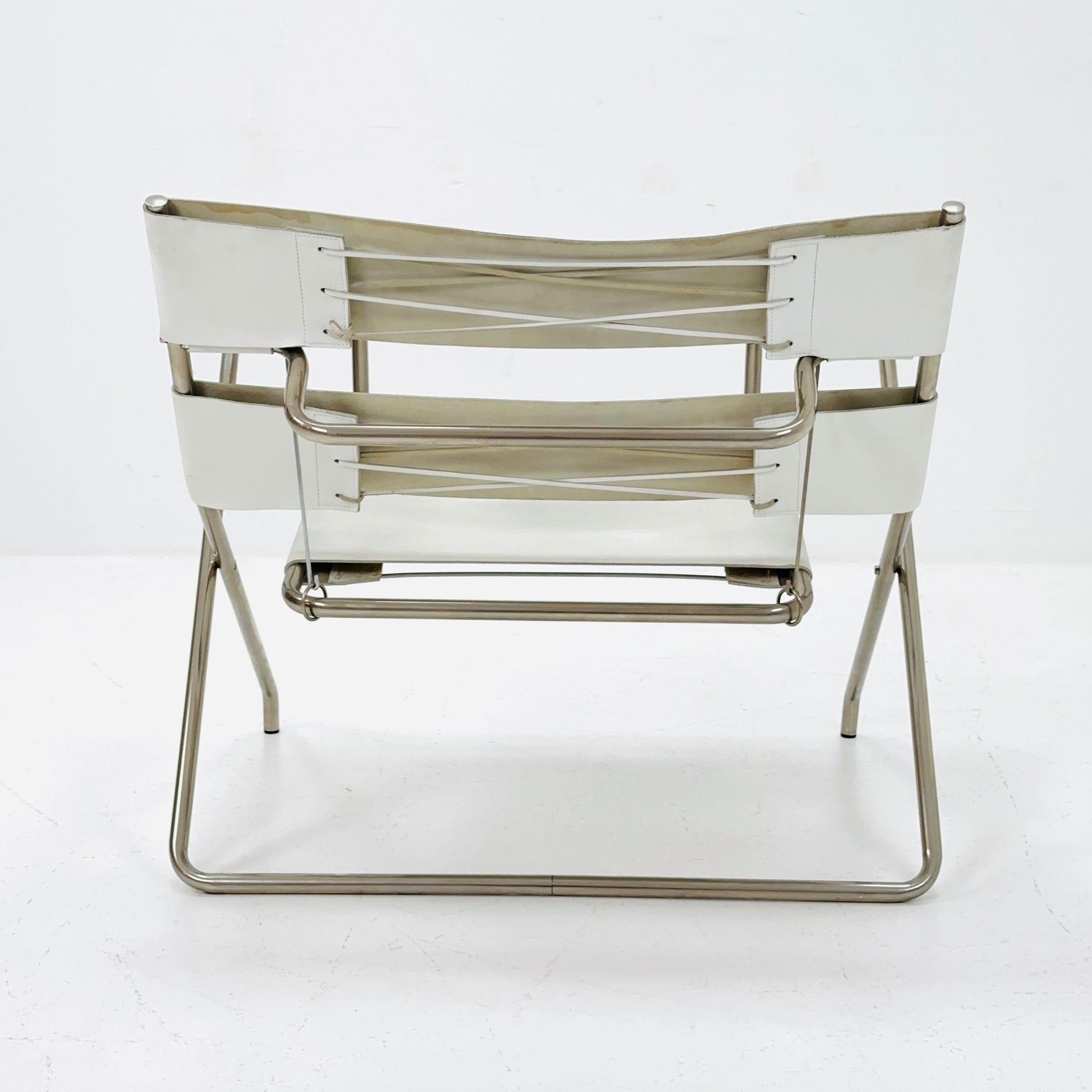 Mid century Folding Bauhaus D4 leather armchair by Marcel Breuer for Tecta, 1960s
