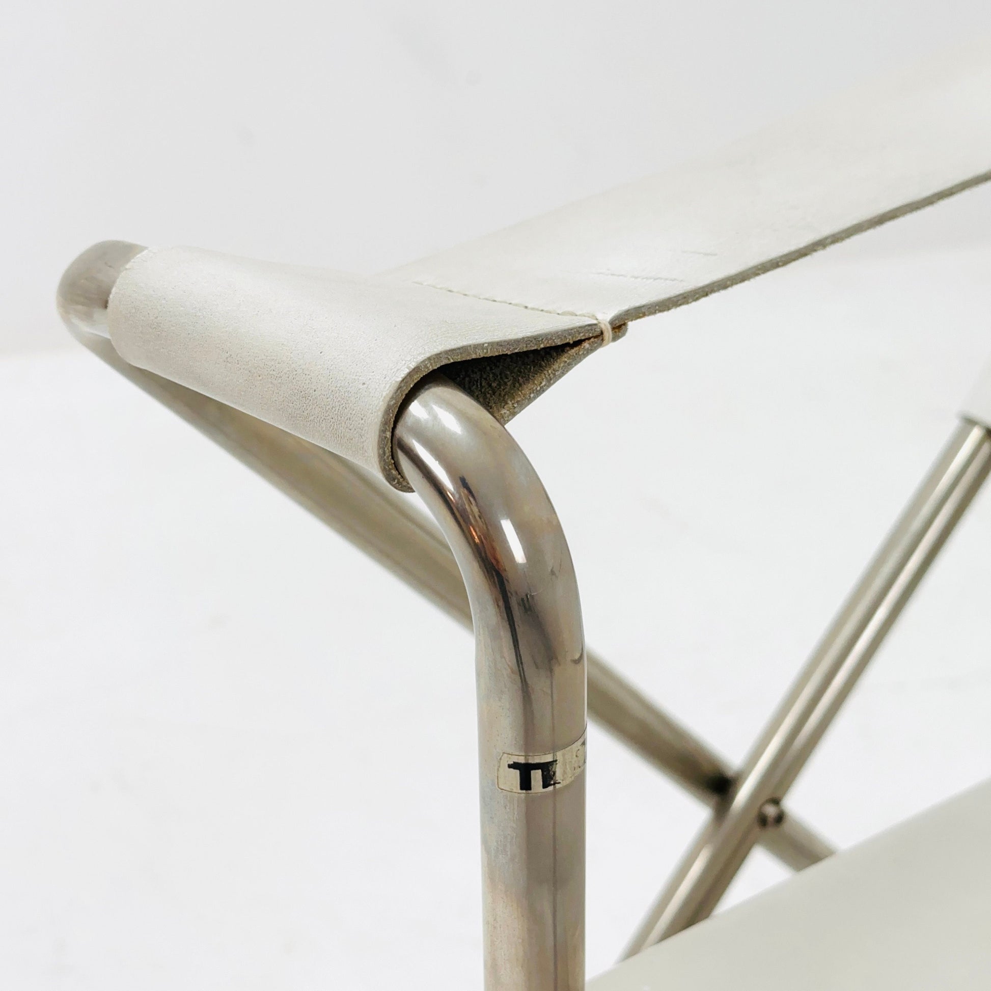 Mid century Folding Bauhaus D4 leather armchair by Marcel Breuer for Tecta, 1960s