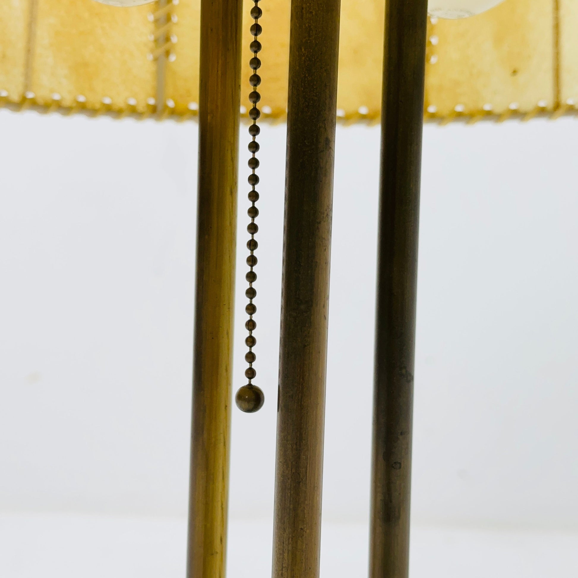 Mid century table lamp with sewn shade by Idell Kaiser Leuchten, 1960s