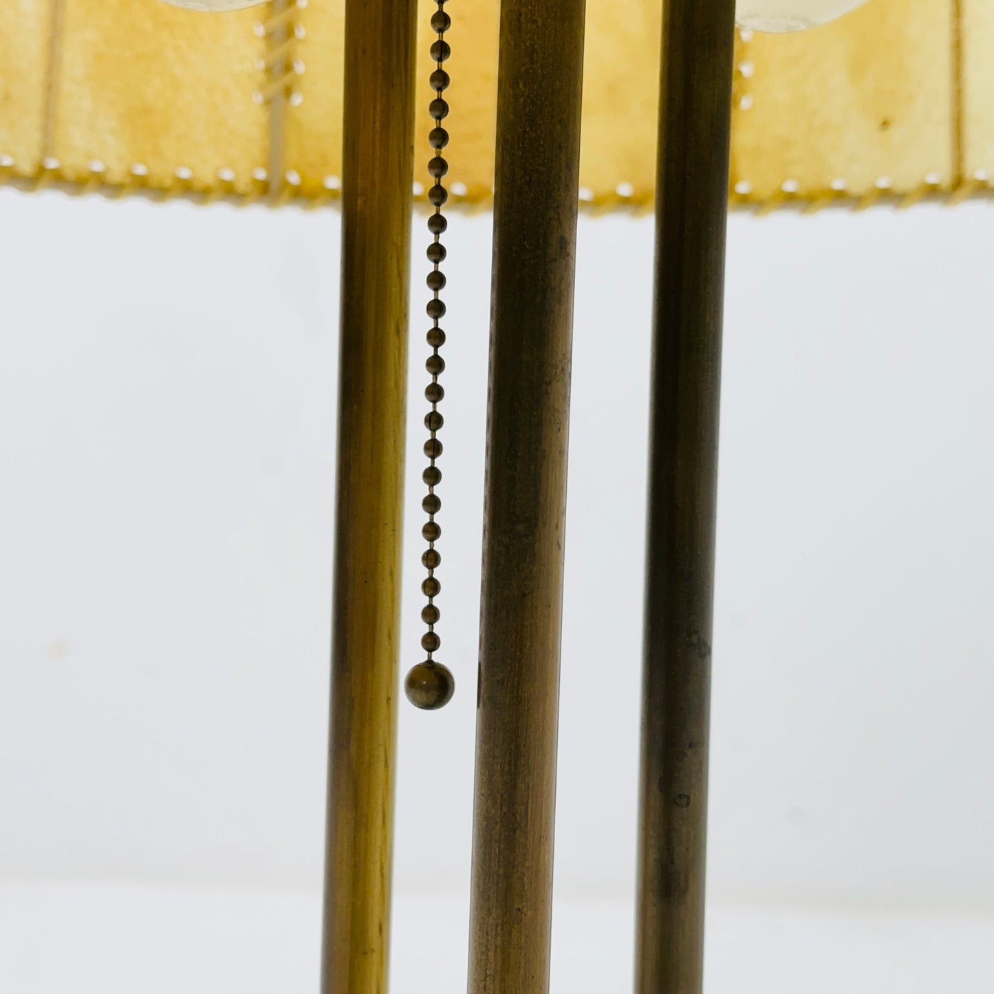 Mid century table lamp with sewn shade by Idell Kaiser Leuchten, 1960s