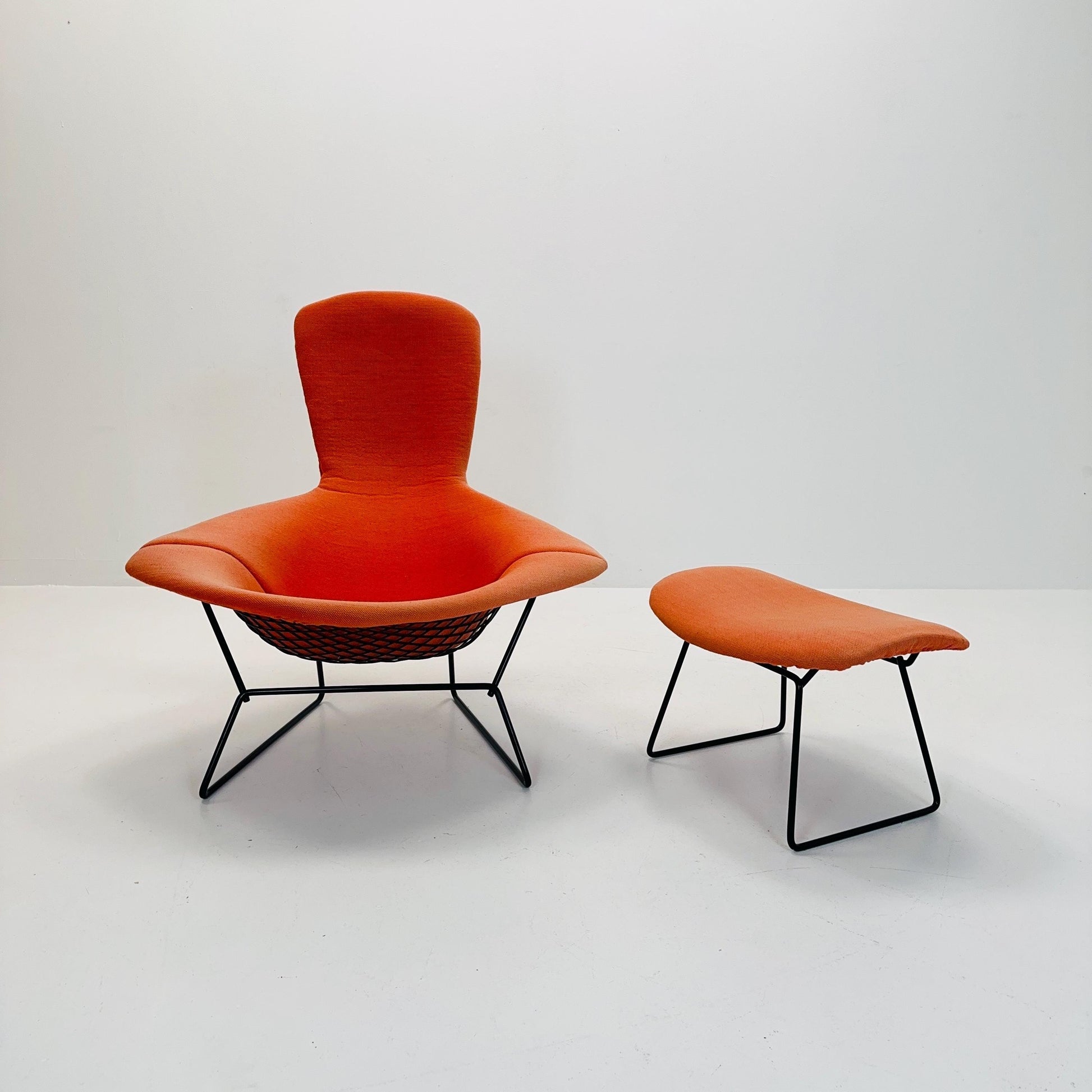 Bird Armchair & Ottoman by Harry Bertoia for Knoll International, 1970s