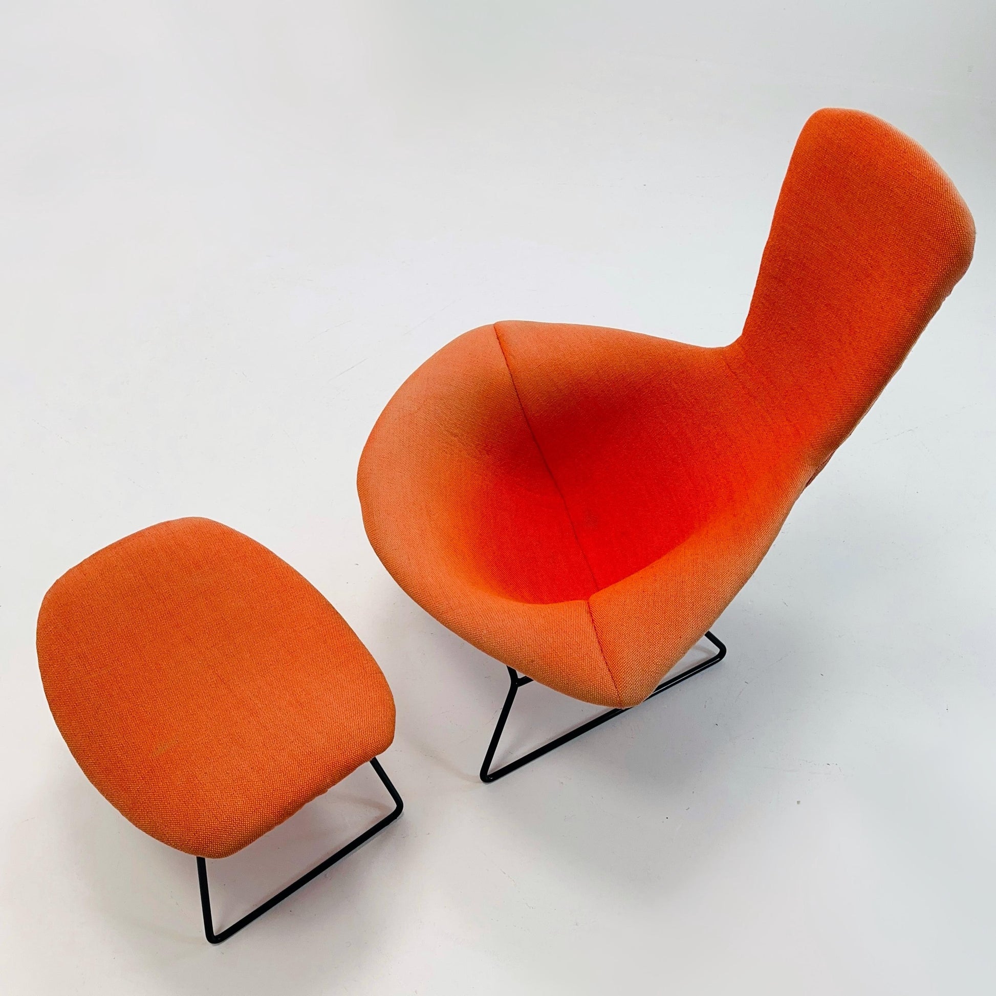 Bird Armchair & Ottoman by Harry Bertoia for Knoll International, 1970s