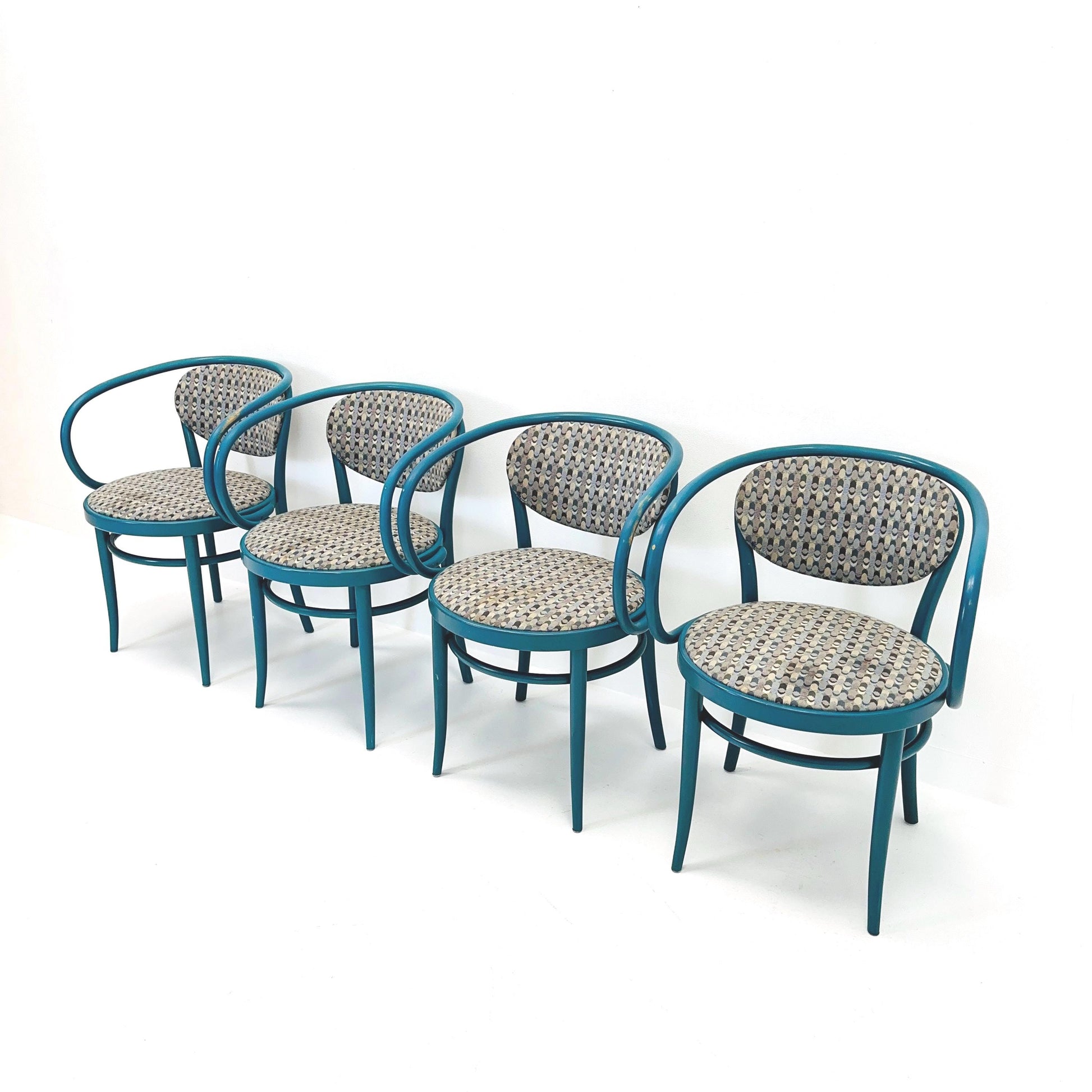 Mid century set of 4 Thonet 210 P model Dining Chairs - 1960s