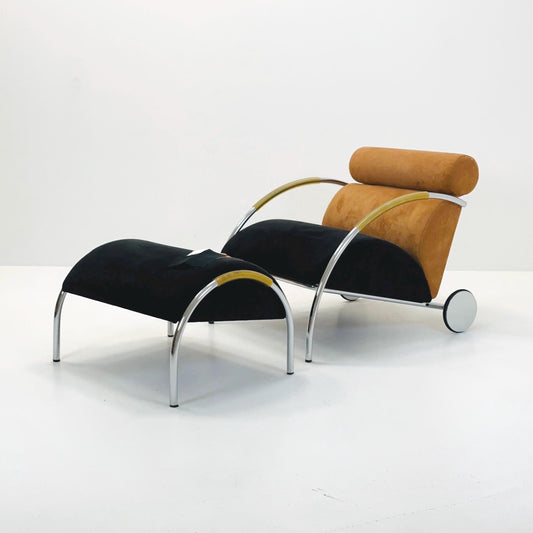 Mid century “Zyklus” armchair with ottoman by Peter Maly for Cor, 1984,Germany