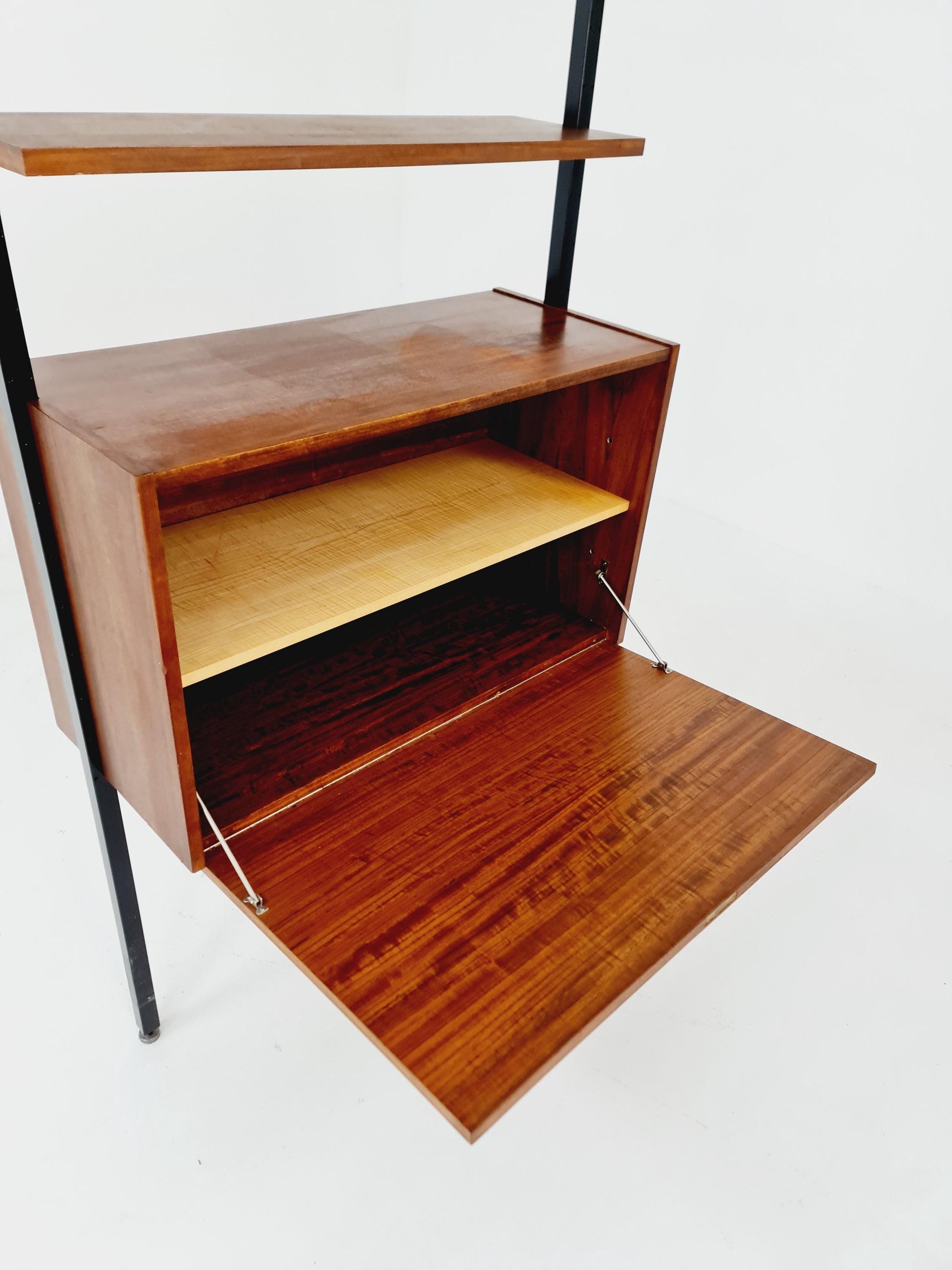 Danish teak room divider modular vintage library bookcase shelf-system , 1960s