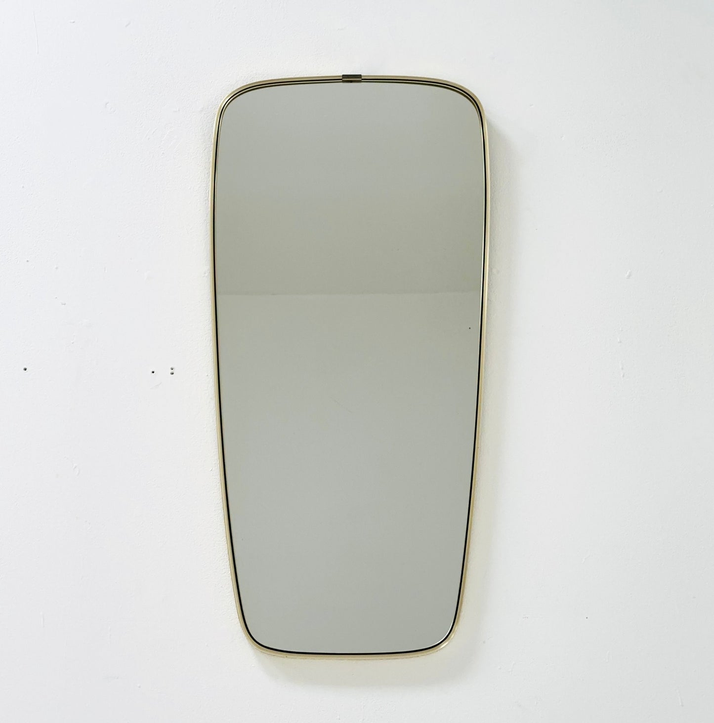 Mid Century asymmetric Original kidney wall mirror by schon form Germany 60s