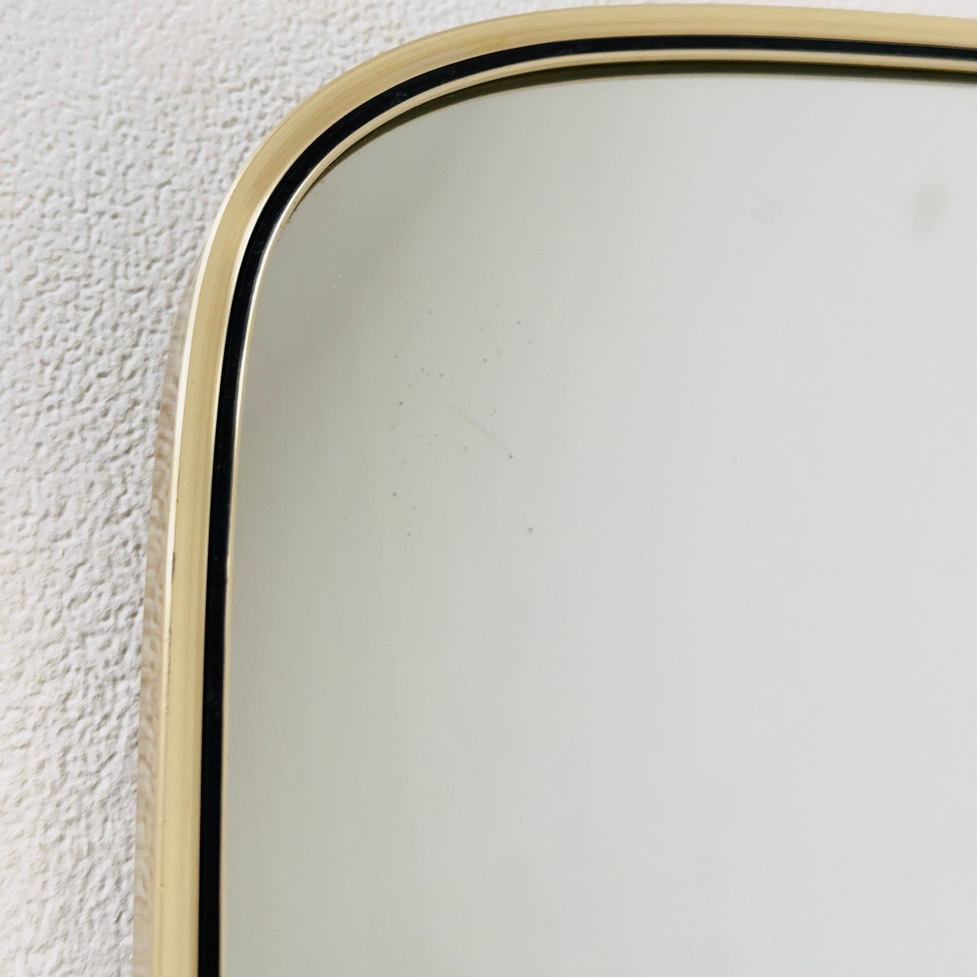 Mid Century asymmetric Original kidney wall mirror by schon form Germany 60s