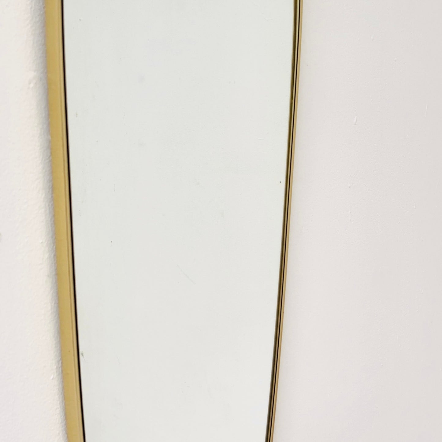 Mid Century asymmetric Original kidney wall mirror by schon form Germany 60s