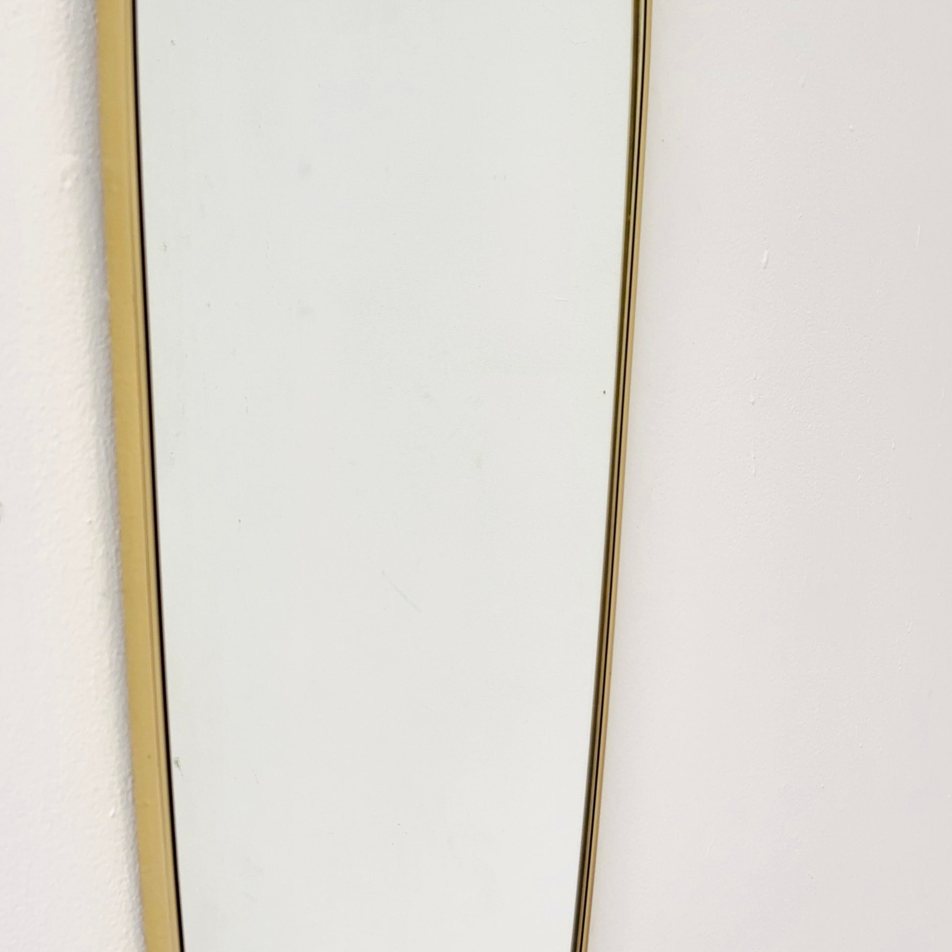 Mid Century asymmetric Original kidney wall mirror by schon form Germany 60s