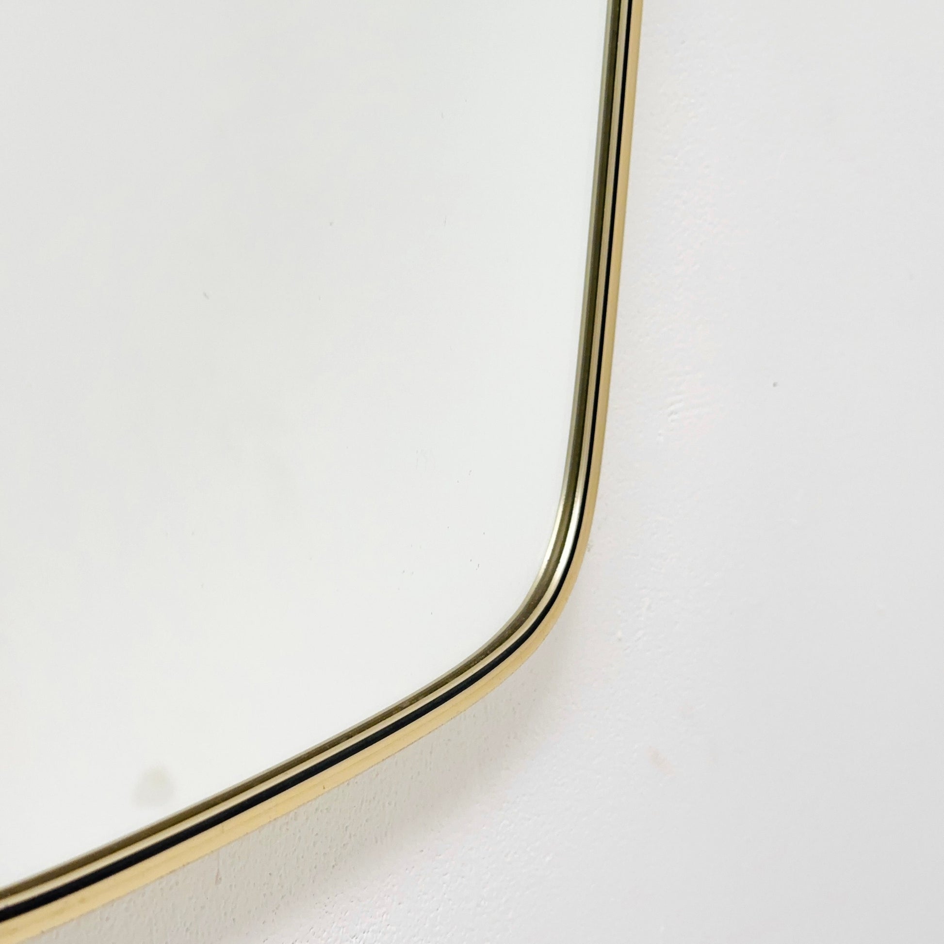 Mid Century asymmetric Original kidney wall mirror by schon form Germany 60s
