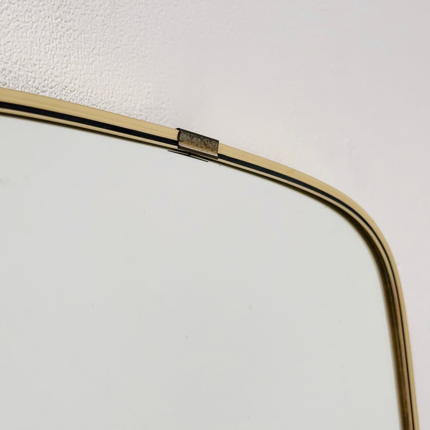Mid Century asymmetric Original kidney wall mirror by schon form Germany 60s