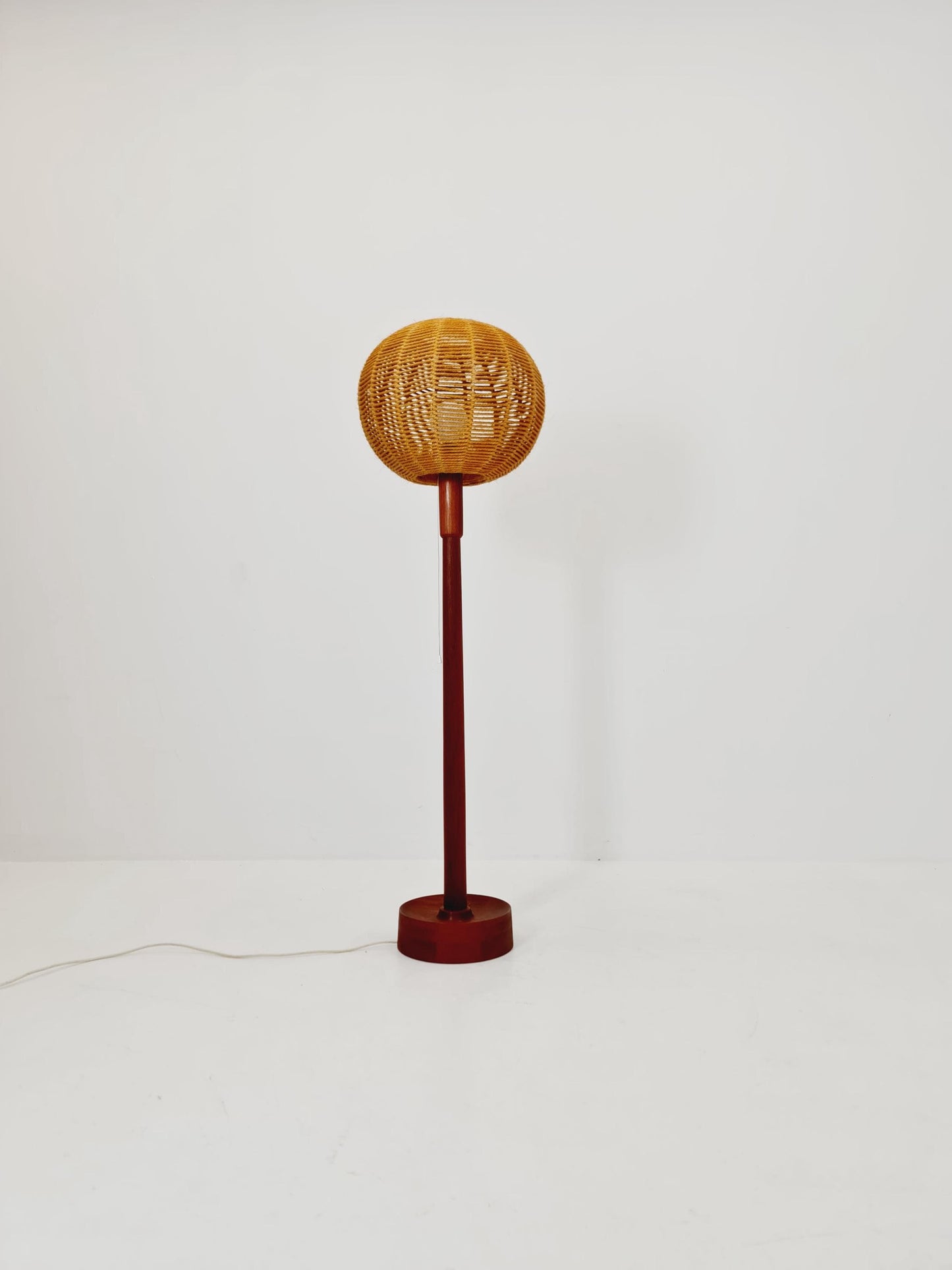 Rare Midcentury Danish floor lamp by KIRK solid teak, 1960s