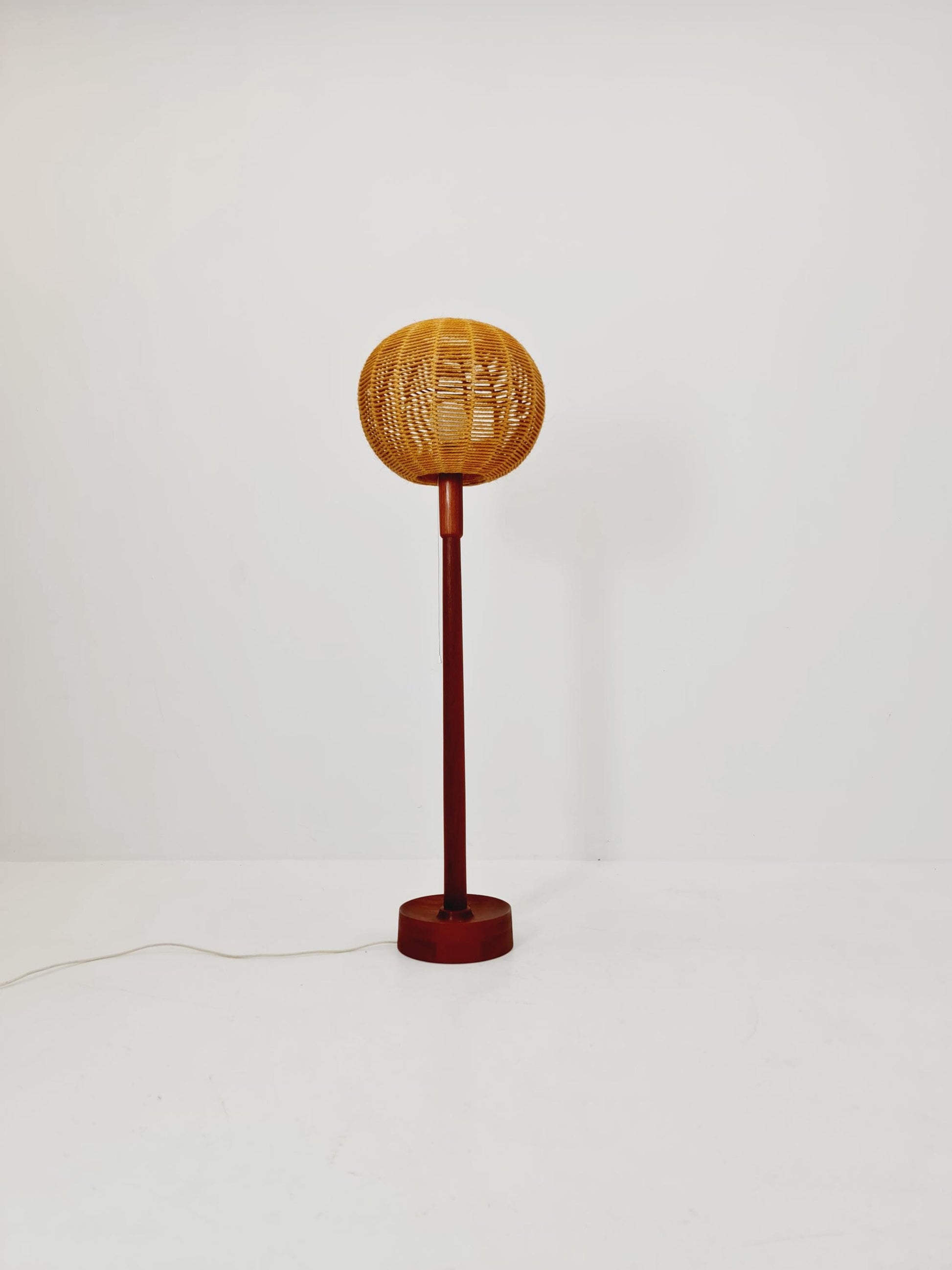 Rare Midcentury Danish floor lamp by KIRK solid teak, 1960s