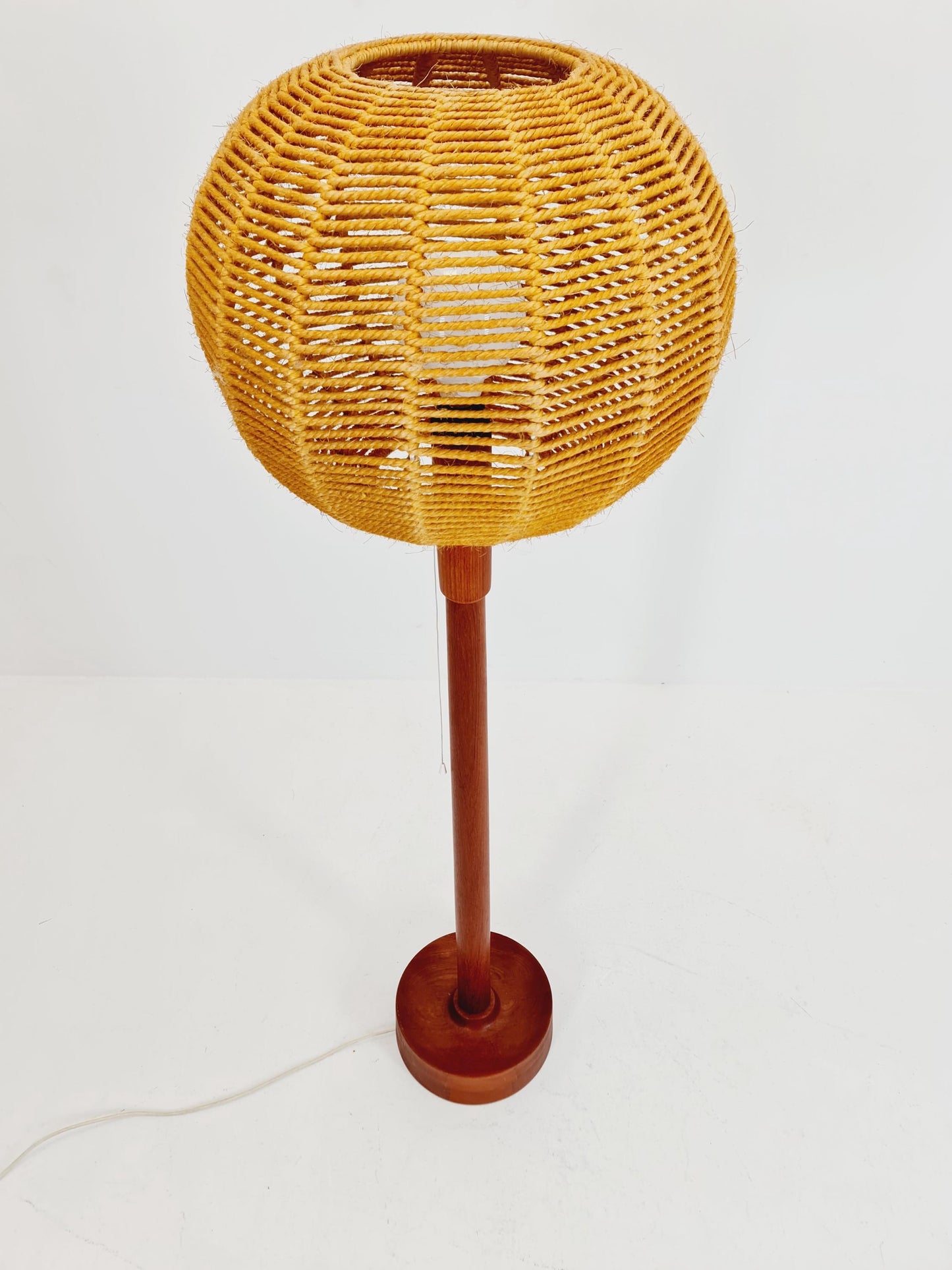 Rare Midcentury Danish floor lamp by KIRK solid teak, 1960s
