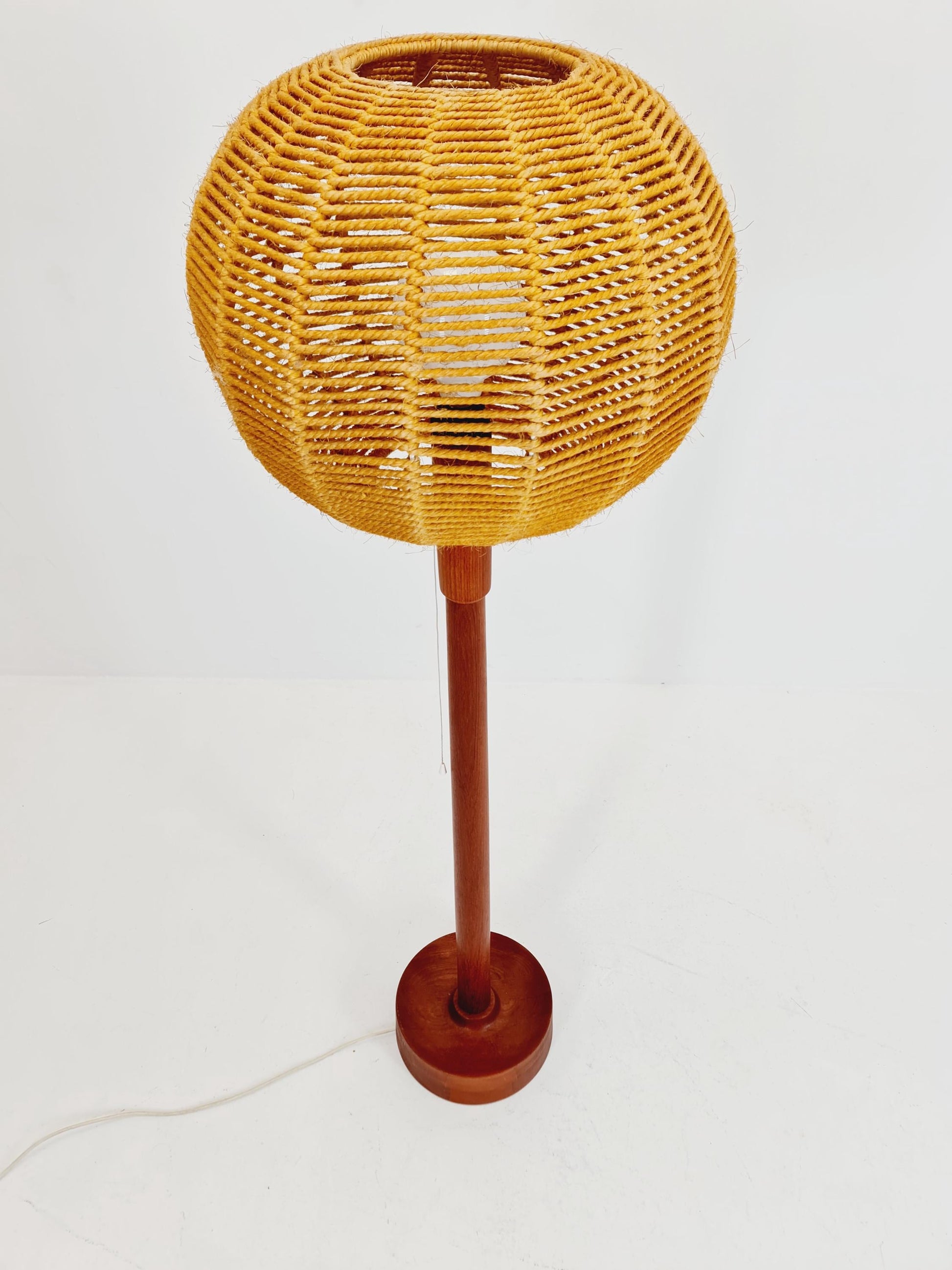 Rare Midcentury Danish floor lamp by KIRK solid teak, 1960s