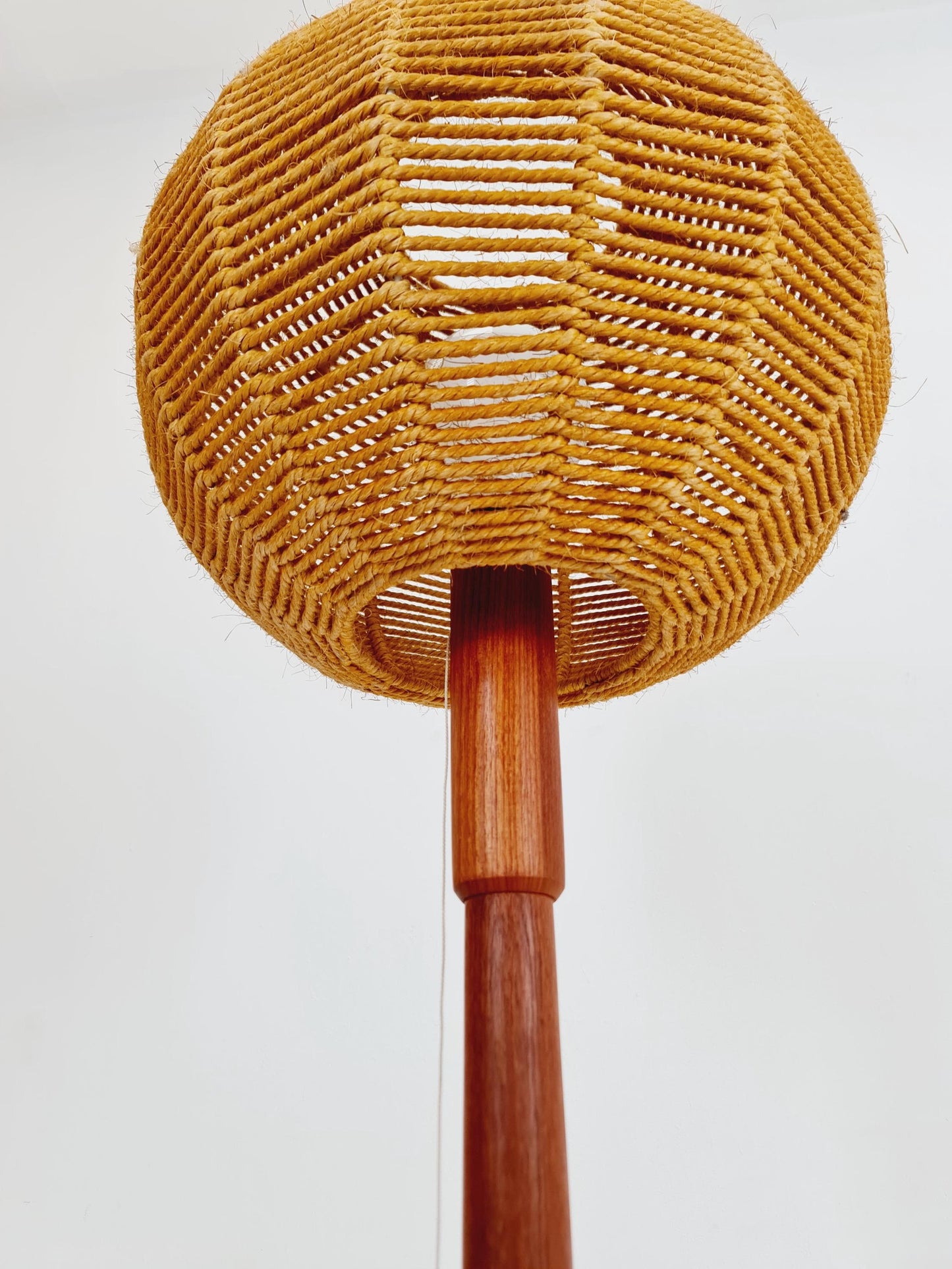 Rare Midcentury Danish floor lamp by KIRK solid teak, 1960s