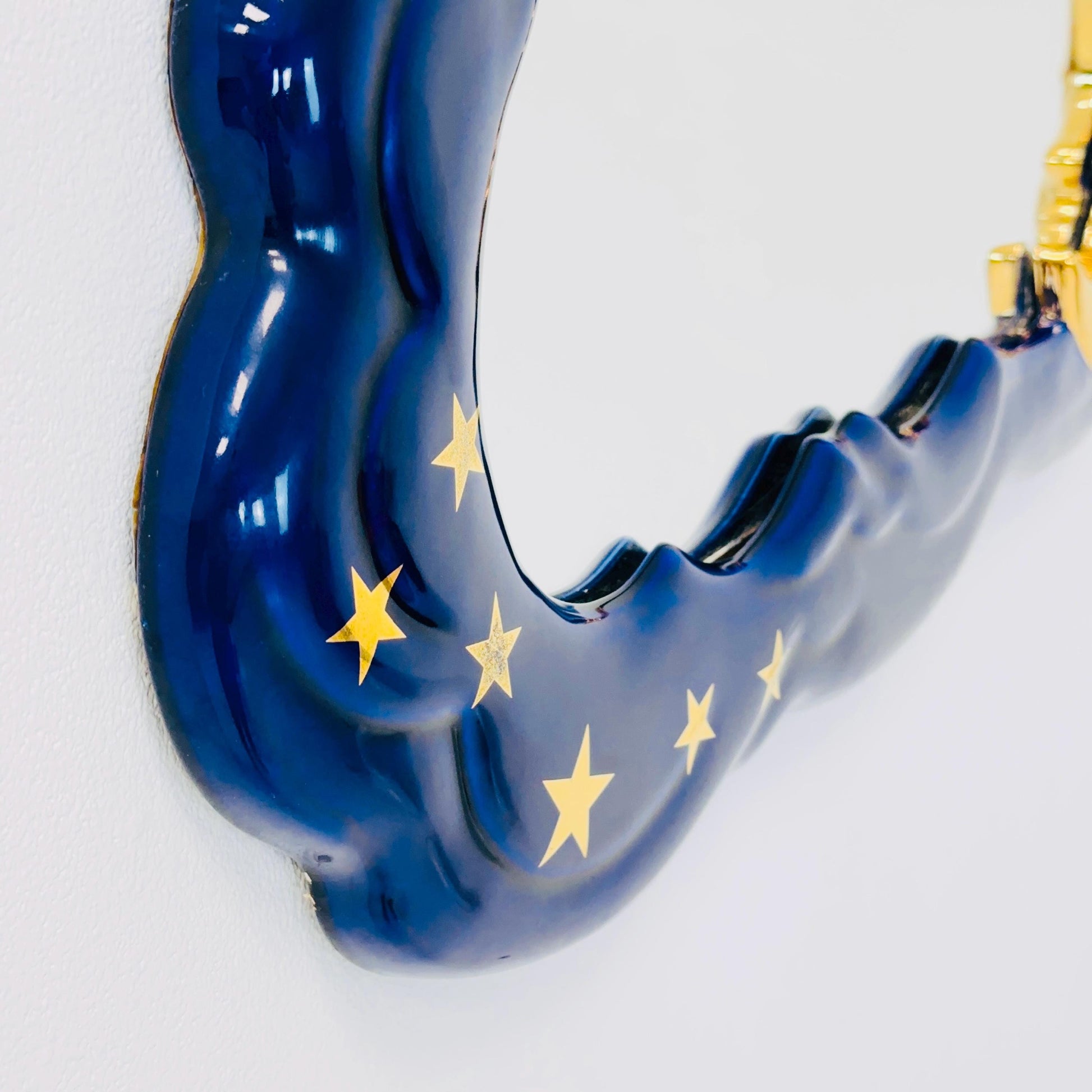Pop art Cermaic wall mirror by Bassano Italy ABC Chermaishe