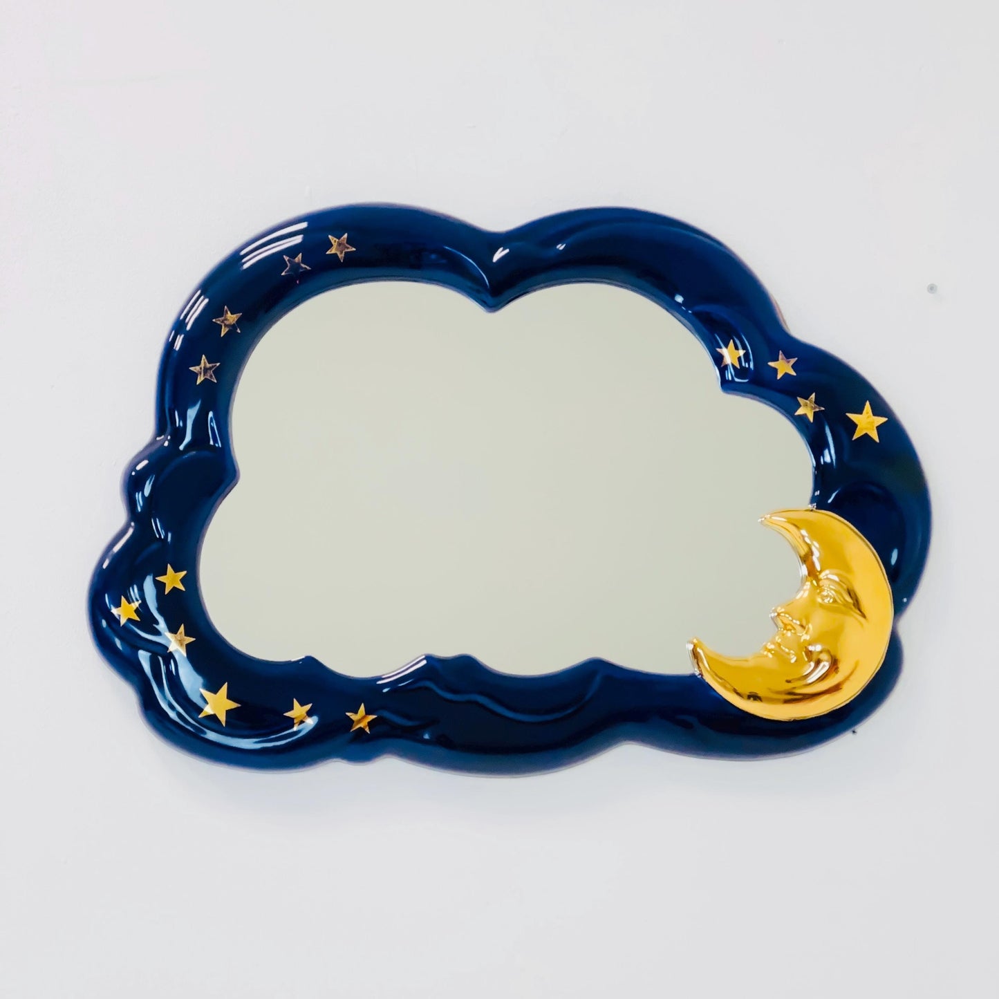 Pop art Cermaic wall mirror by Bassano Italy ABC Chermaishe