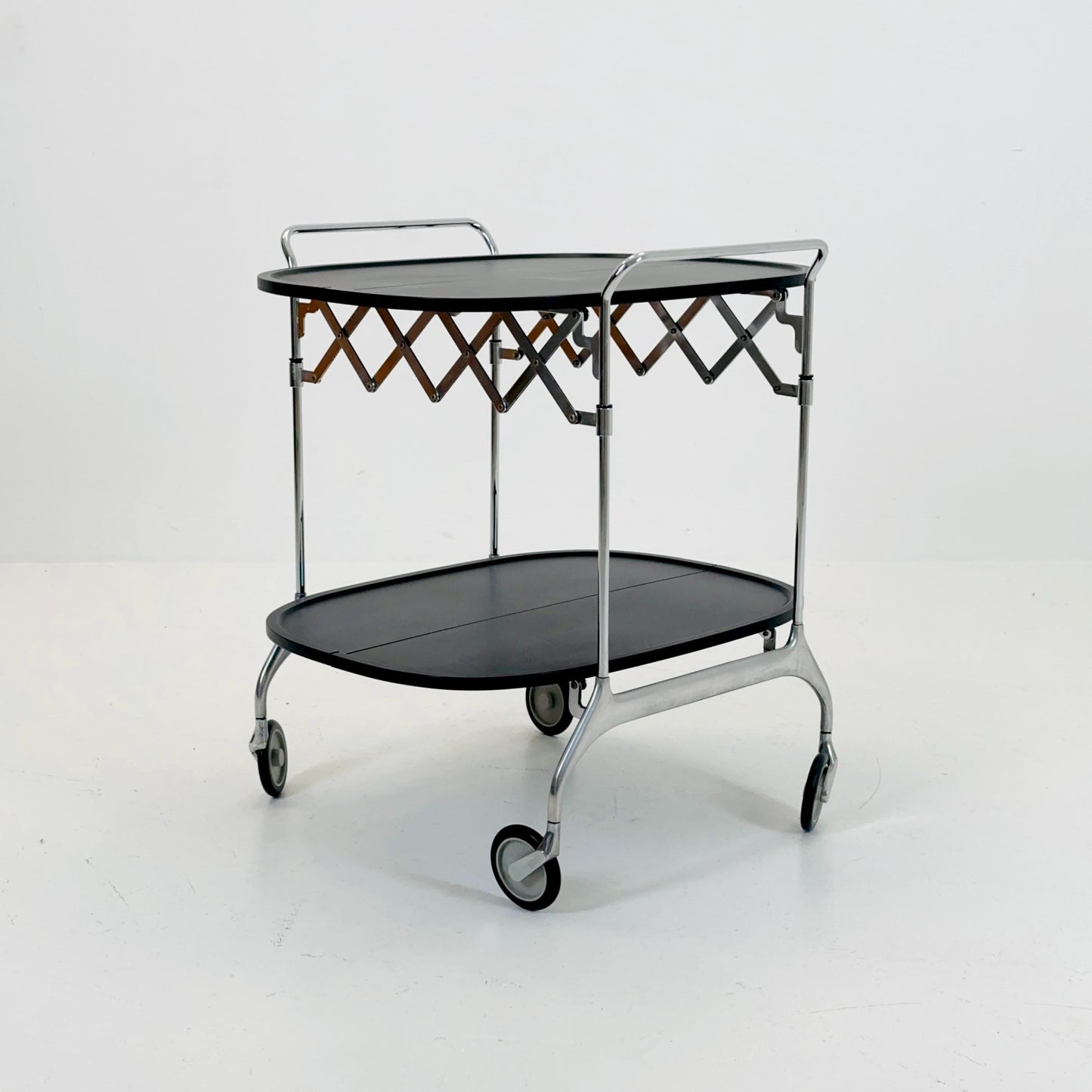 Black Gastone Dolly Trolley bar cart by Antonio Citterio and Oliver Low for Kartell Italy