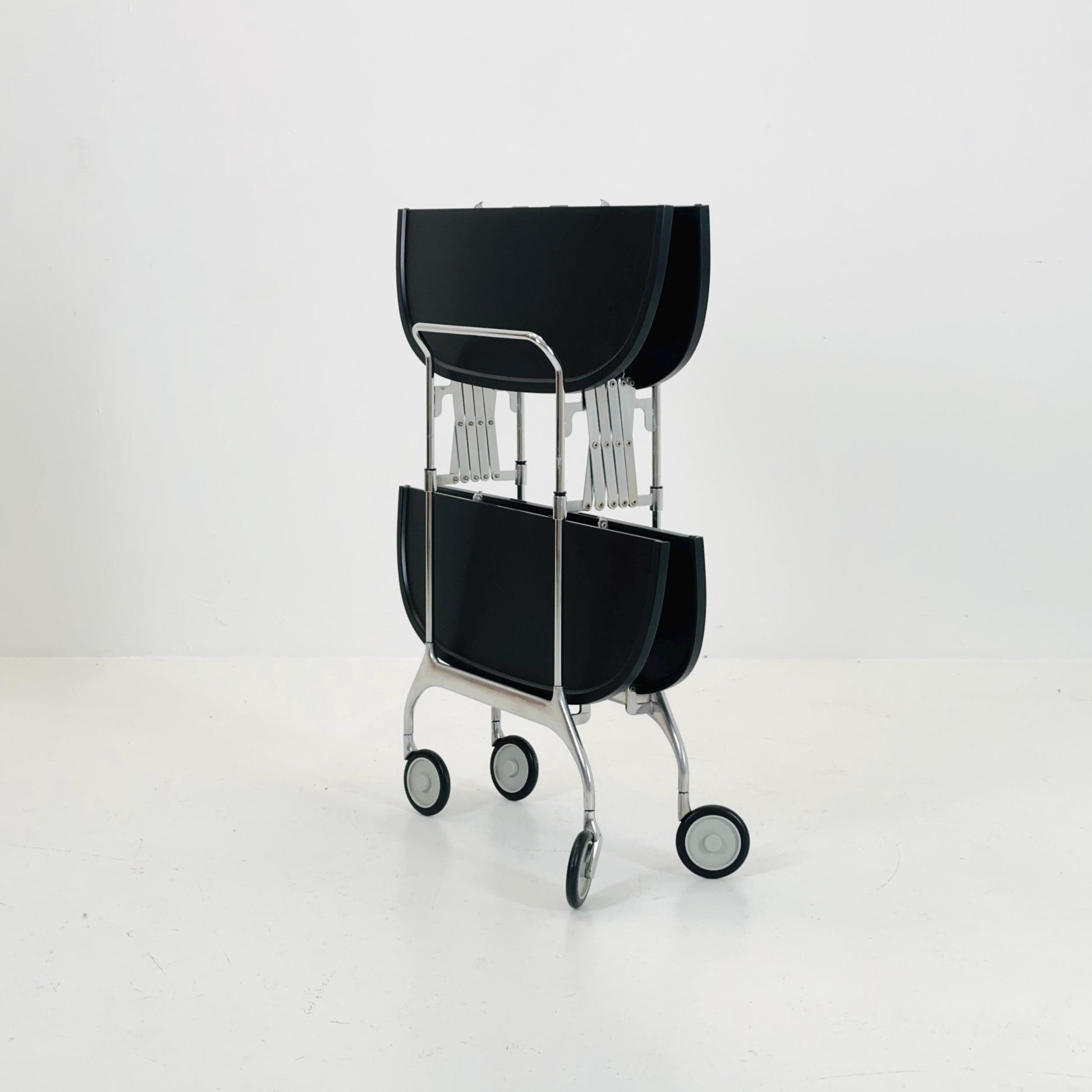 Black Gastone Dolly Trolley bar cart by Antonio Citterio and Oliver Low for Kartell Italy