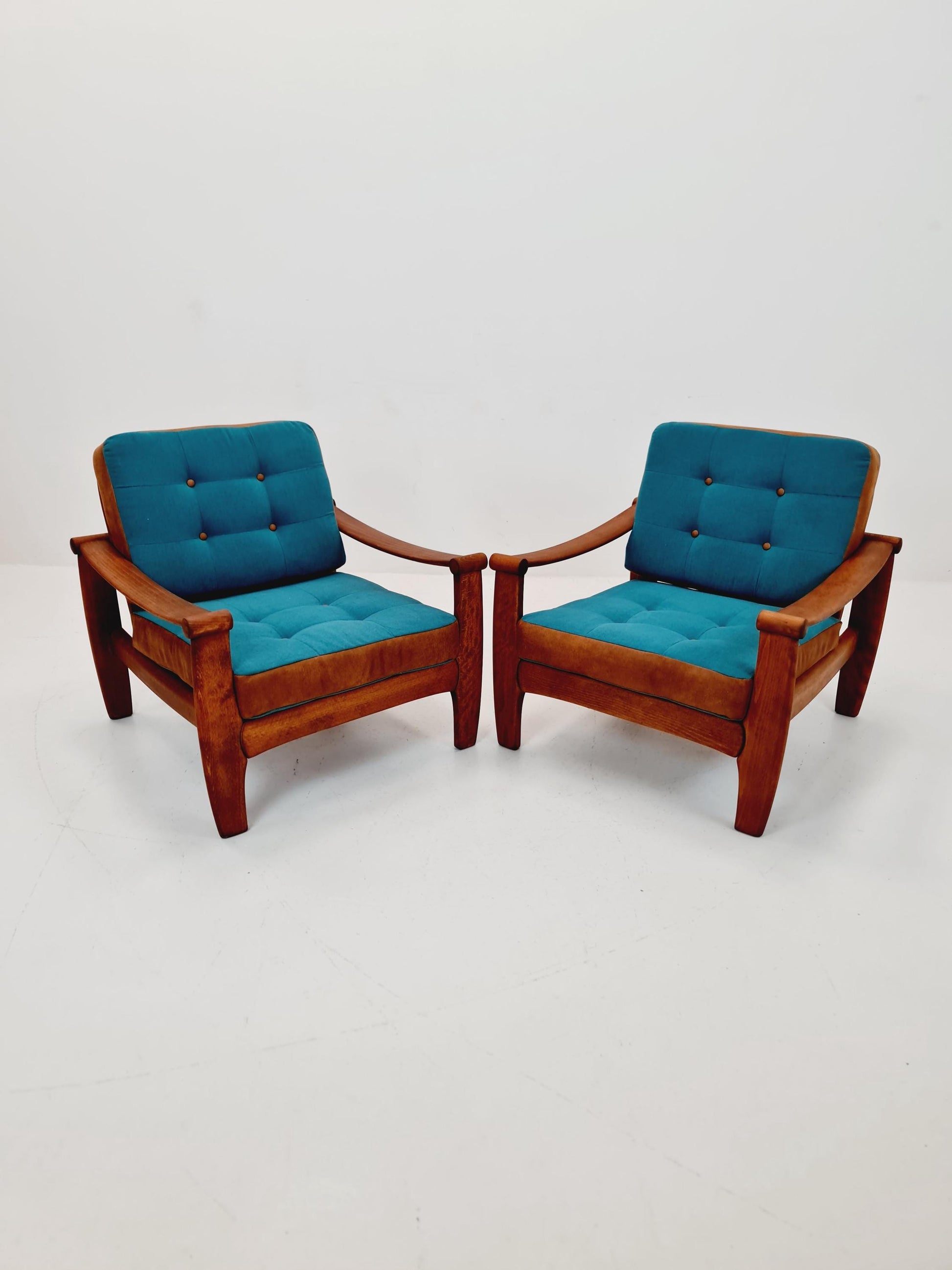 Rare Mid-century pair of German lounge armchair, 1960s
