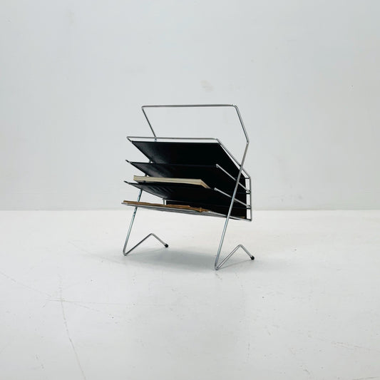 Mid-Century bauhaus Minimalist stand Magazine Rack, 1960s
