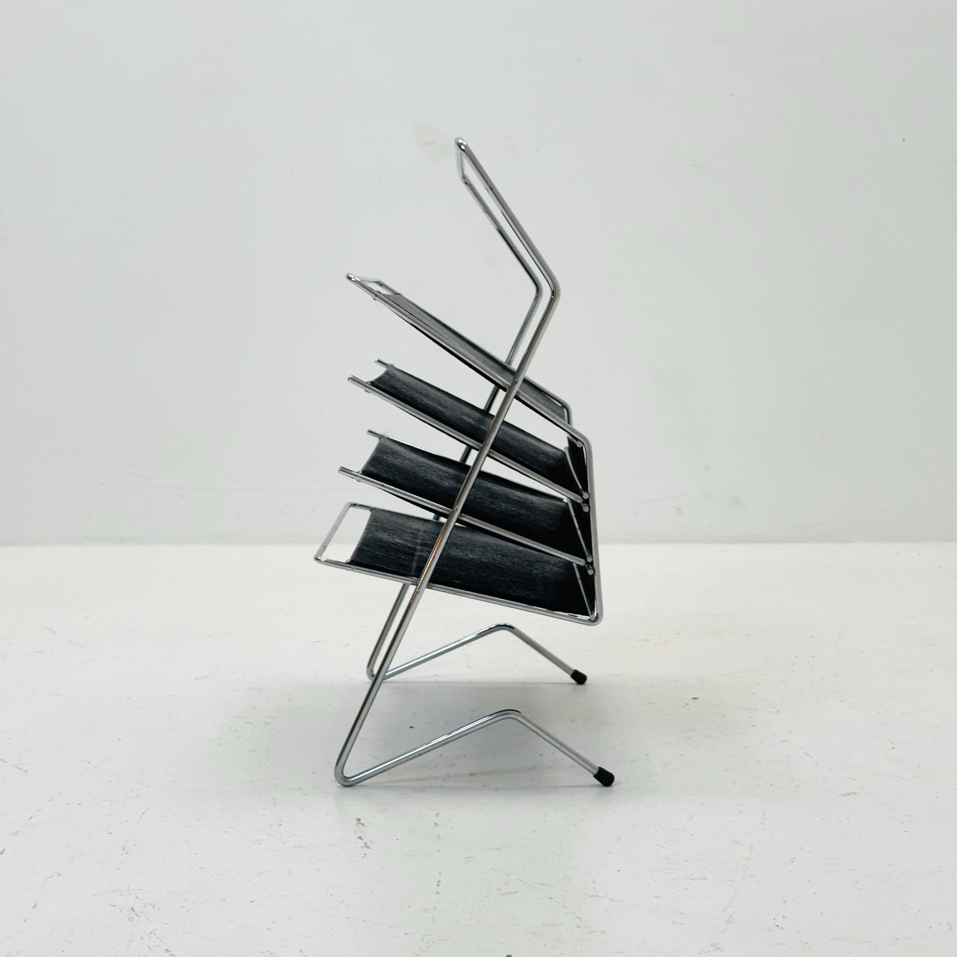 Mid-Century bauhaus Minimalist stand Magazine Rack, 1960s
