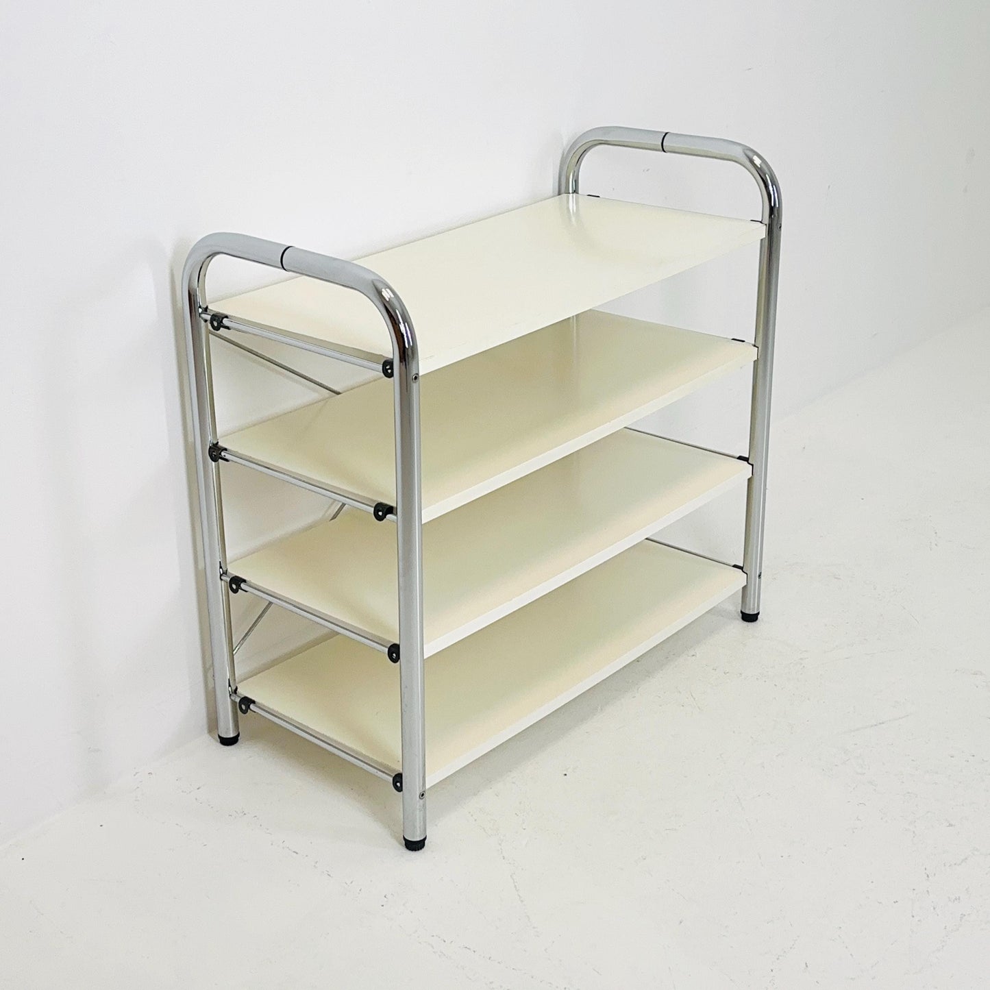 Minimalist white standing shelving system Niklas BY Rutger Andersson for IKEA Sweden 1980s