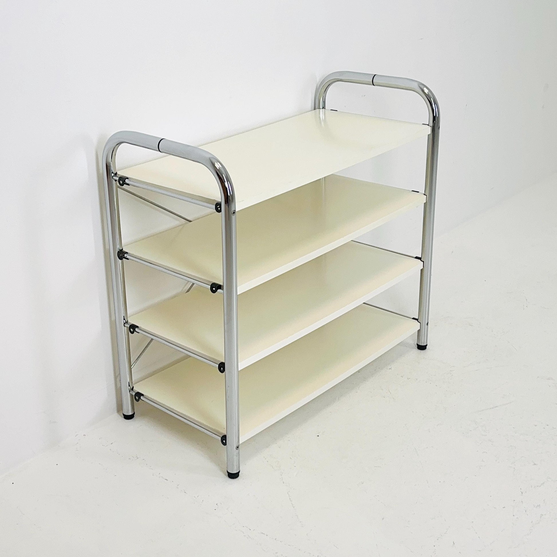 Minimalist white standing shelving system Niklas BY Rutger Andersson for IKEA Sweden 1980s