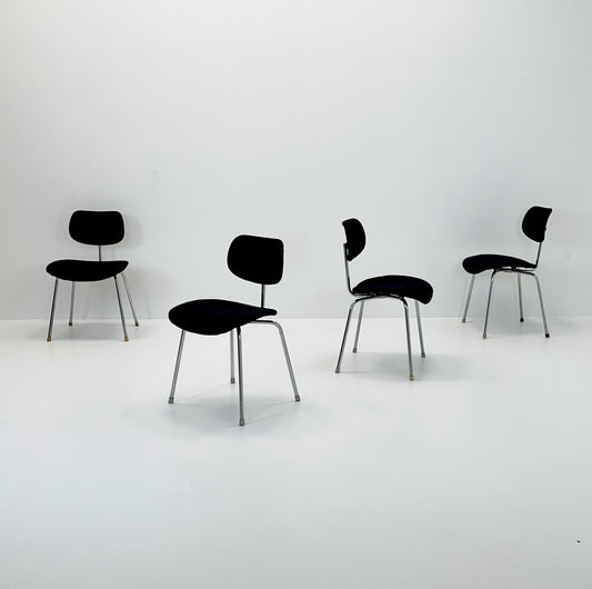 Set of 4 dining chairs SE68 by Egon Eiermann for Wilde & Spieth 1980s Germany