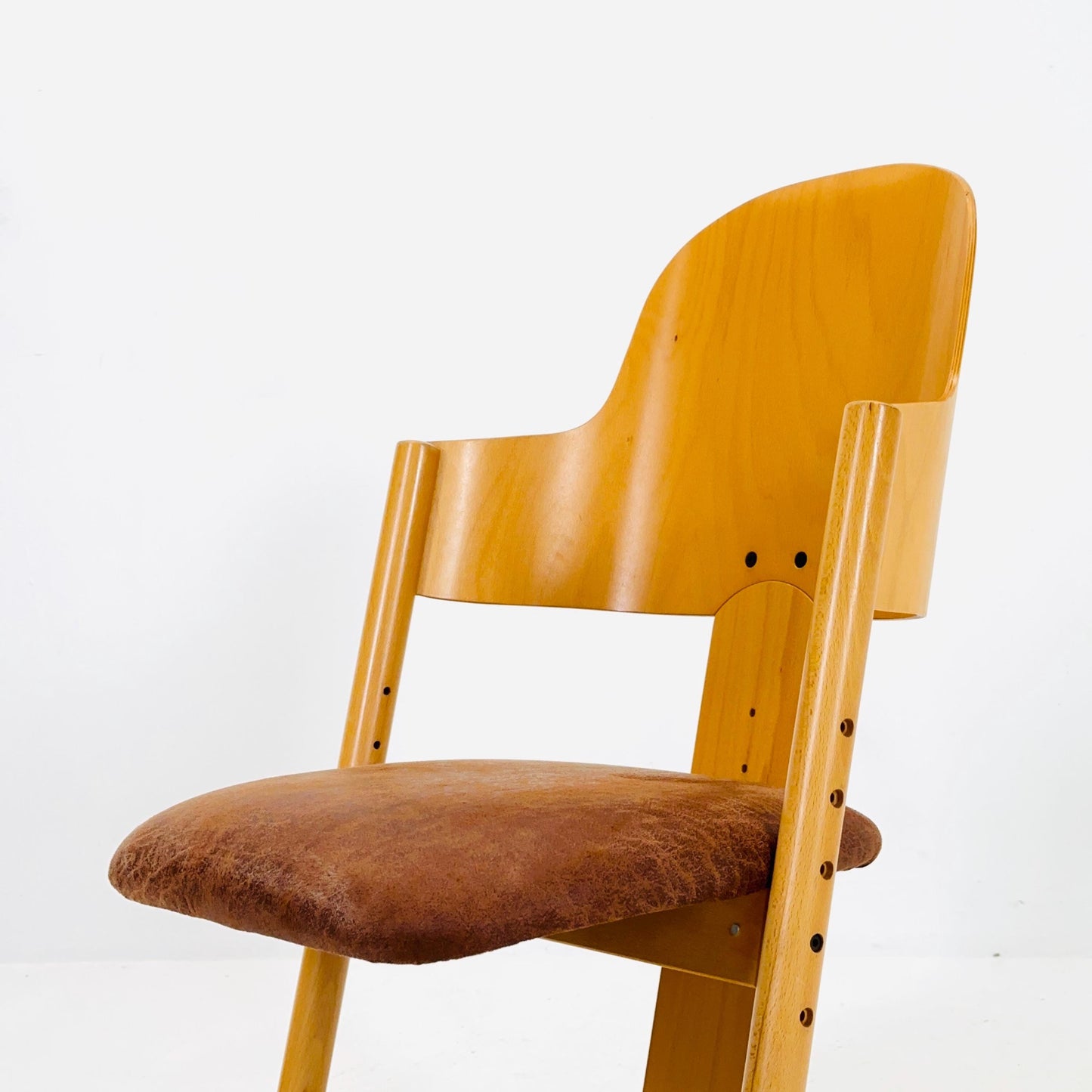 Vintage Moizi Rocking Chair – Ergonomic German Design with Natural Wood Finish, 1990s