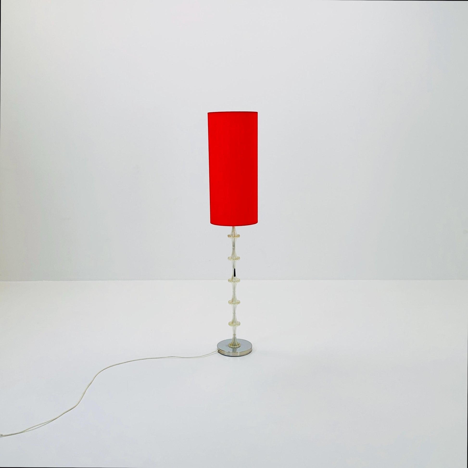 Space age German red floor lamp by Richard Essig, 1970s