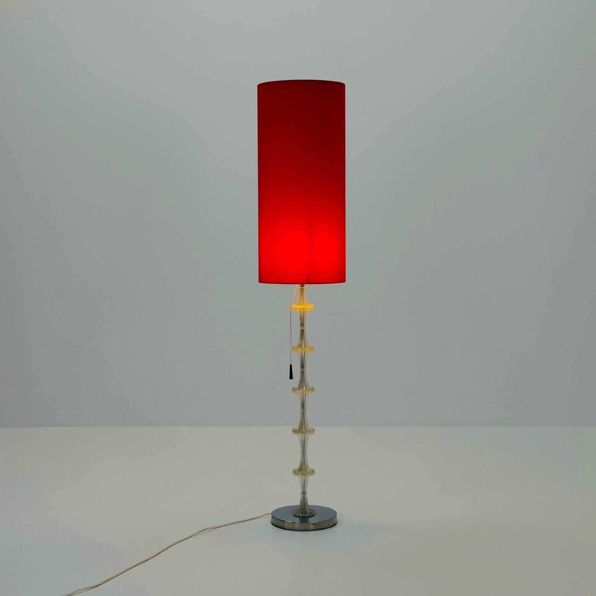 Space age German red floor lamp by Richard Essig, 1970s