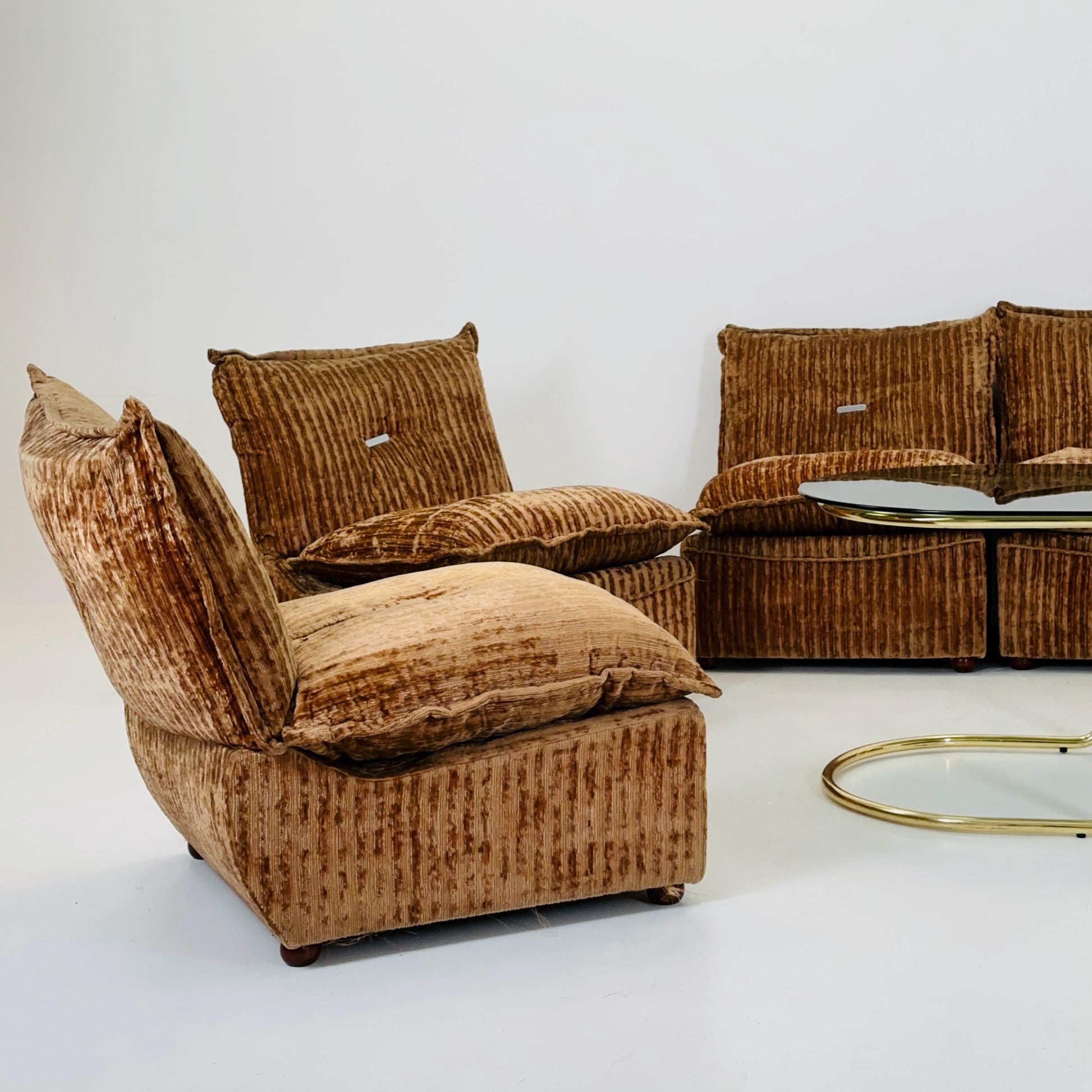 Mid century modular set of 7 / seating group - sofa for Manifattura Italiana 1970s