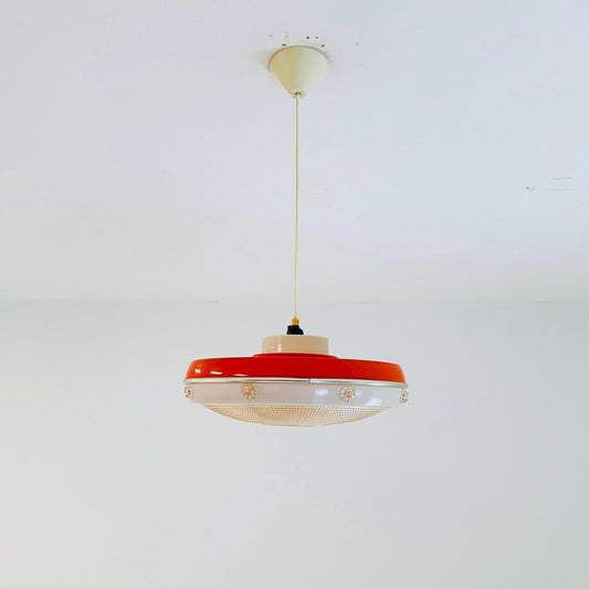 Mid-Century Pendant Lamp Acrylic ufo space age design 1980s Germany